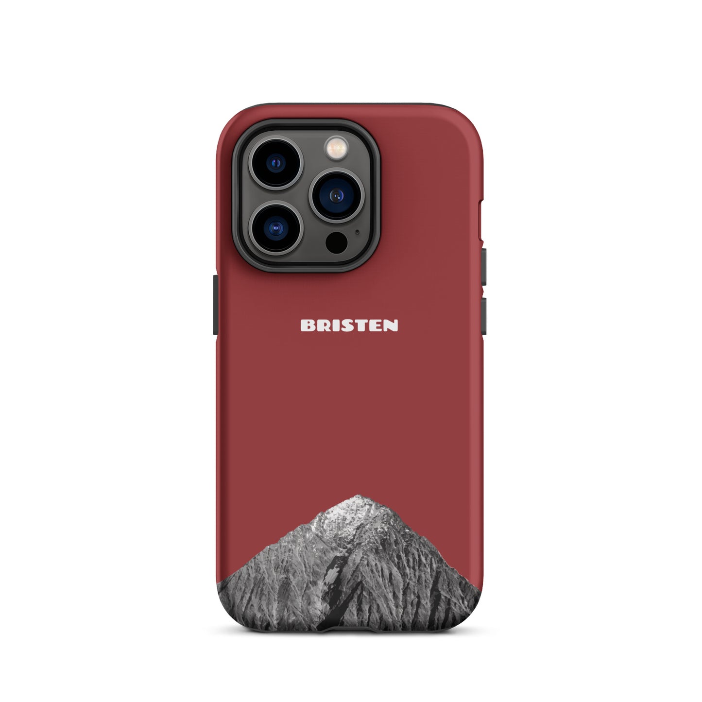 Rote iPhone 14 Pro Handyhülle aus Silikon mit strukturierter Oberfläche