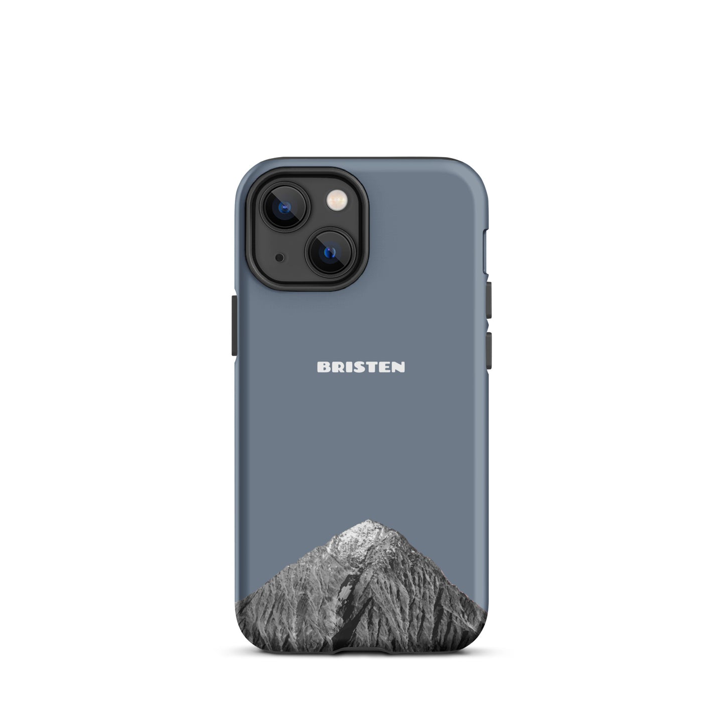 Schiefergraue iPhone 13 mini Hülle aus recyceltem Kunststoff mit strukturierter Oberfläche