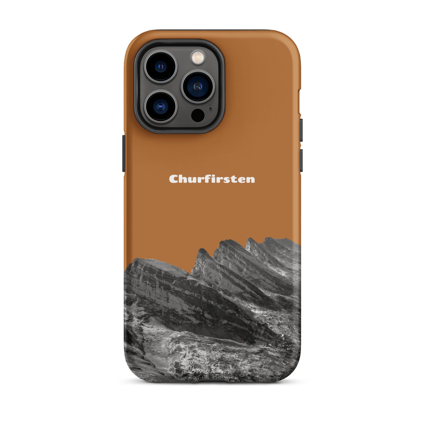 iPhone Case - Churfirsten - Kupfer : Eine robuste Schutzhülle in attraktivem Design mit den Gipfeln der Churfirsten im Toggenburg.