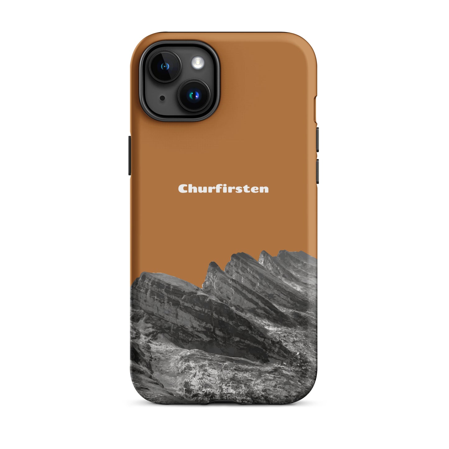 iPhone Case - Churfirsten - Kupfer : Eine robuste Schutzhülle in attraktivem Design mit den Gipfeln der Churfirsten im Toggenburg.
