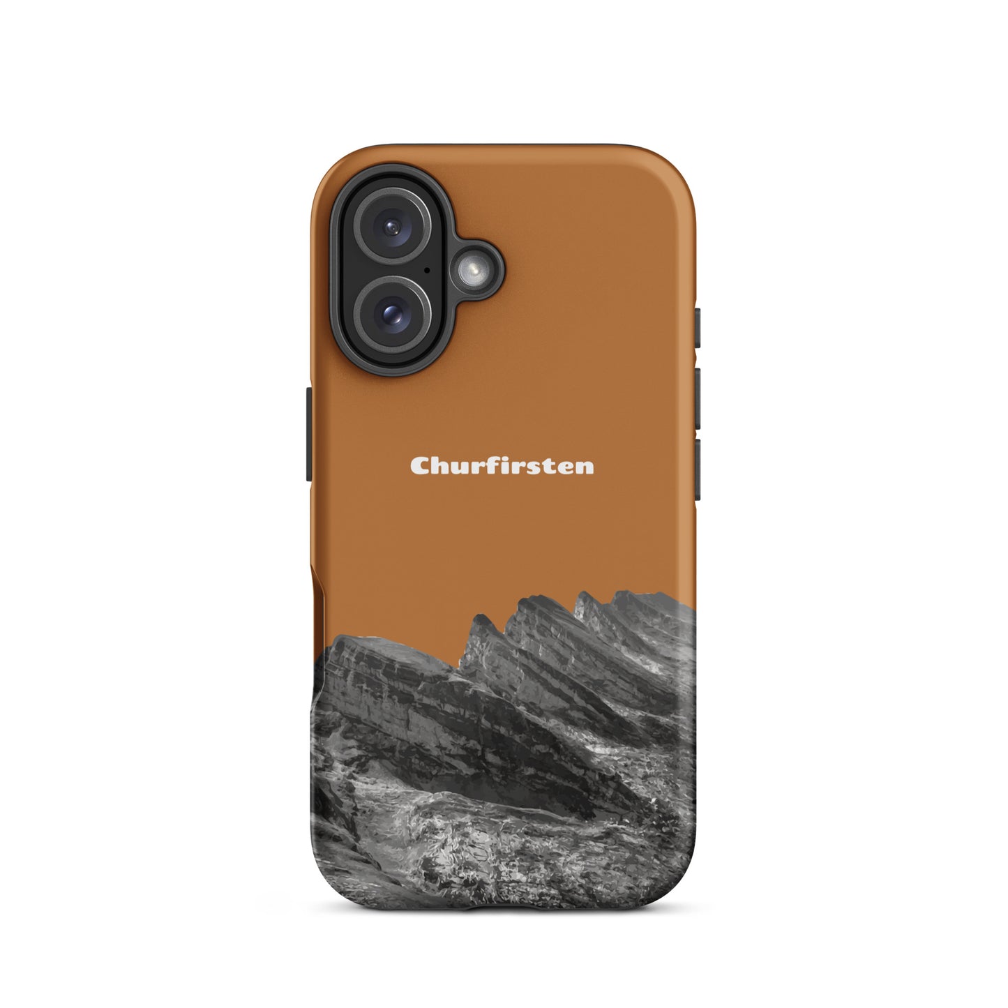 iPhone Case - Churfirsten - Kupfer : Eine robuste Schutzhülle in attraktivem Design mit den Gipfeln der Churfirsten im Toggenburg.