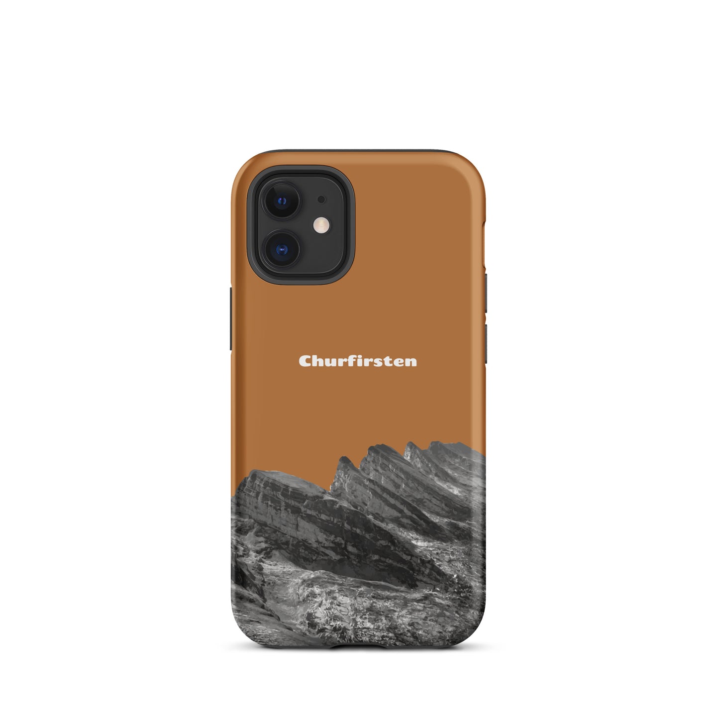 iPhone Case - Churfirsten - Kupfer : Eine robuste Schutzhülle in attraktivem Design mit den Gipfeln der Churfirsten im Toggenburg.