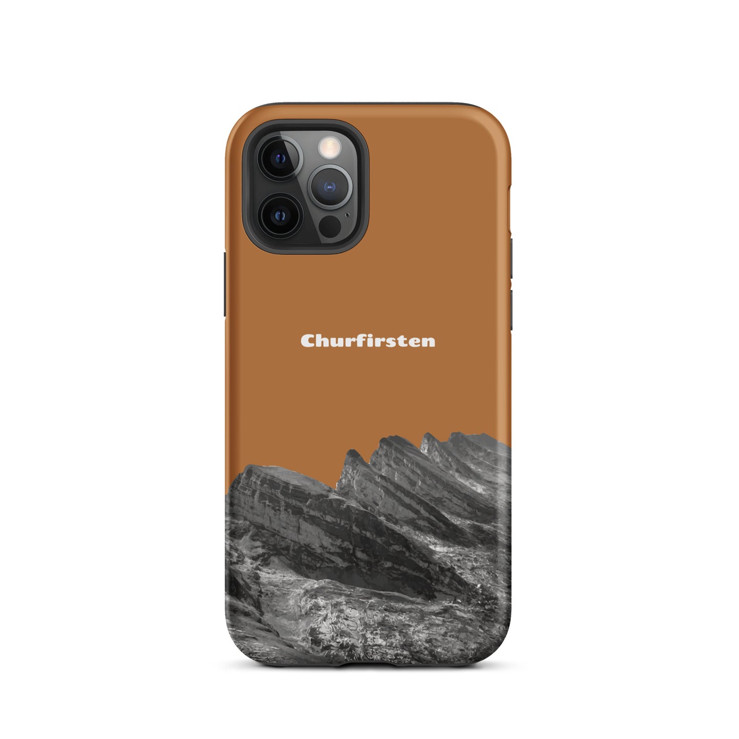 iPhone Case - Churfirsten - Kupfer : Eine robuste Schutzhülle in attraktivem Design mit den Gipfeln der Churfirsten im Toggenburg.