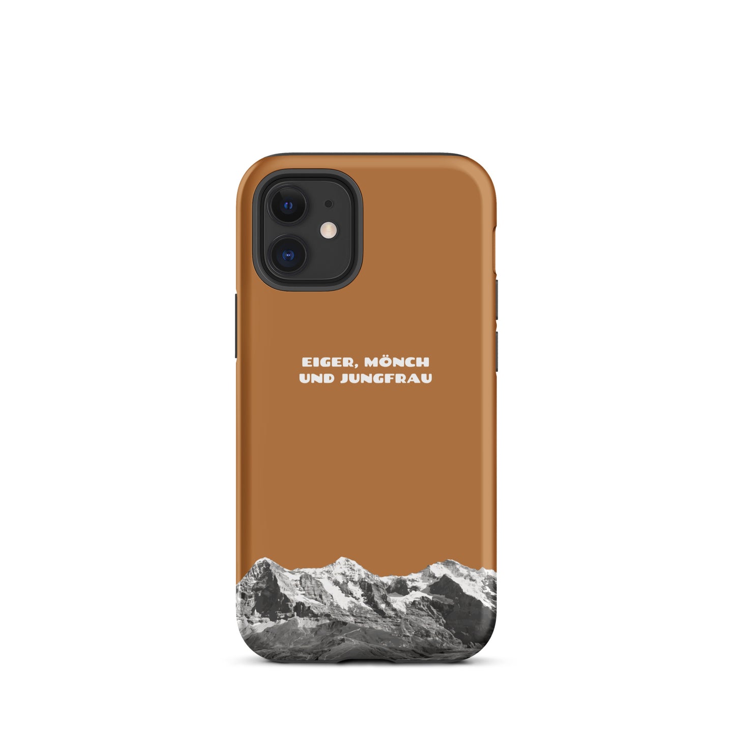 iPhone Case - Eiger, Mönch und Jungfrau - Kupfer: Hard Case für Apple iPhone mit Bergpanorama aus dem Berner Oberland in den Schweizer Alpen