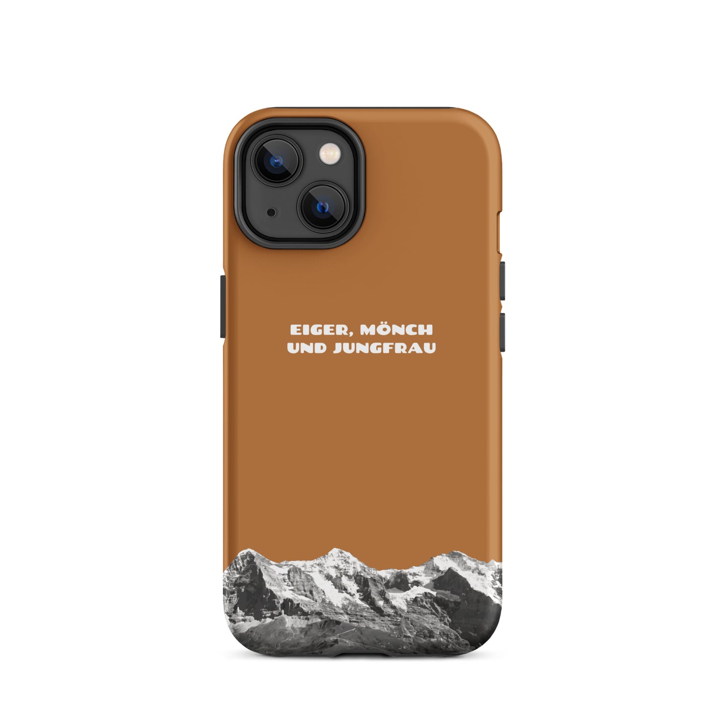 iPhone Case - Eiger, Mönch und Jungfrau - Kupfer: Hard Case für Apple iPhone mit Bergpanorama aus dem Berner Oberland in den Schweizer Alpen