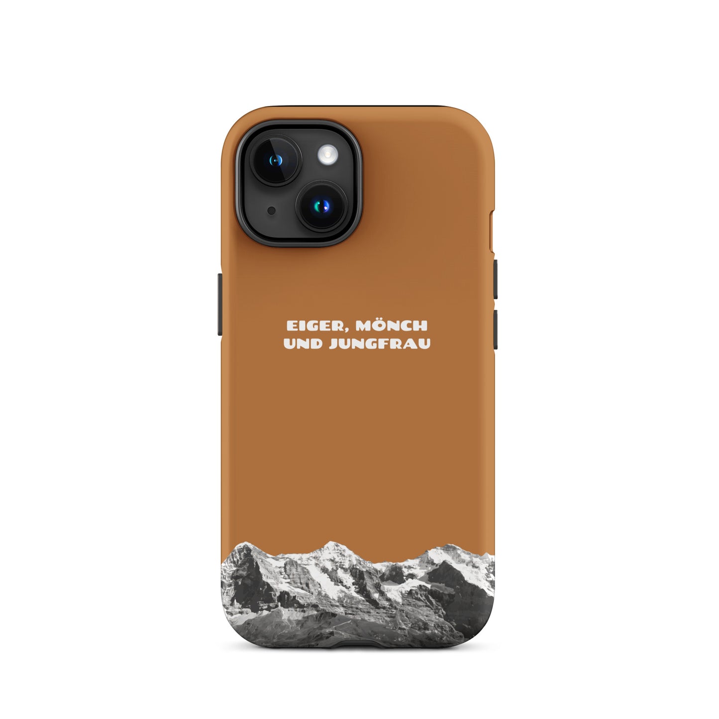 iPhone Case - Eiger, Mönch und Jungfrau - Kupfer: Hard Case für Apple iPhone mit Bergpanorama aus dem Berner Oberland in den Schweizer Alpen