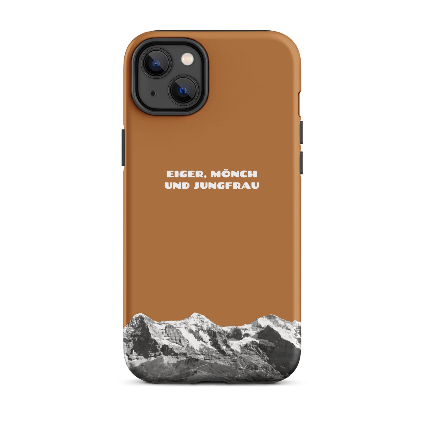 iPhone Case - Eiger, Mönch und Jungfrau - Kupfer: Hard Case für Apple iPhone mit Bergpanorama aus dem Berner Oberland in den Schweizer Alpen