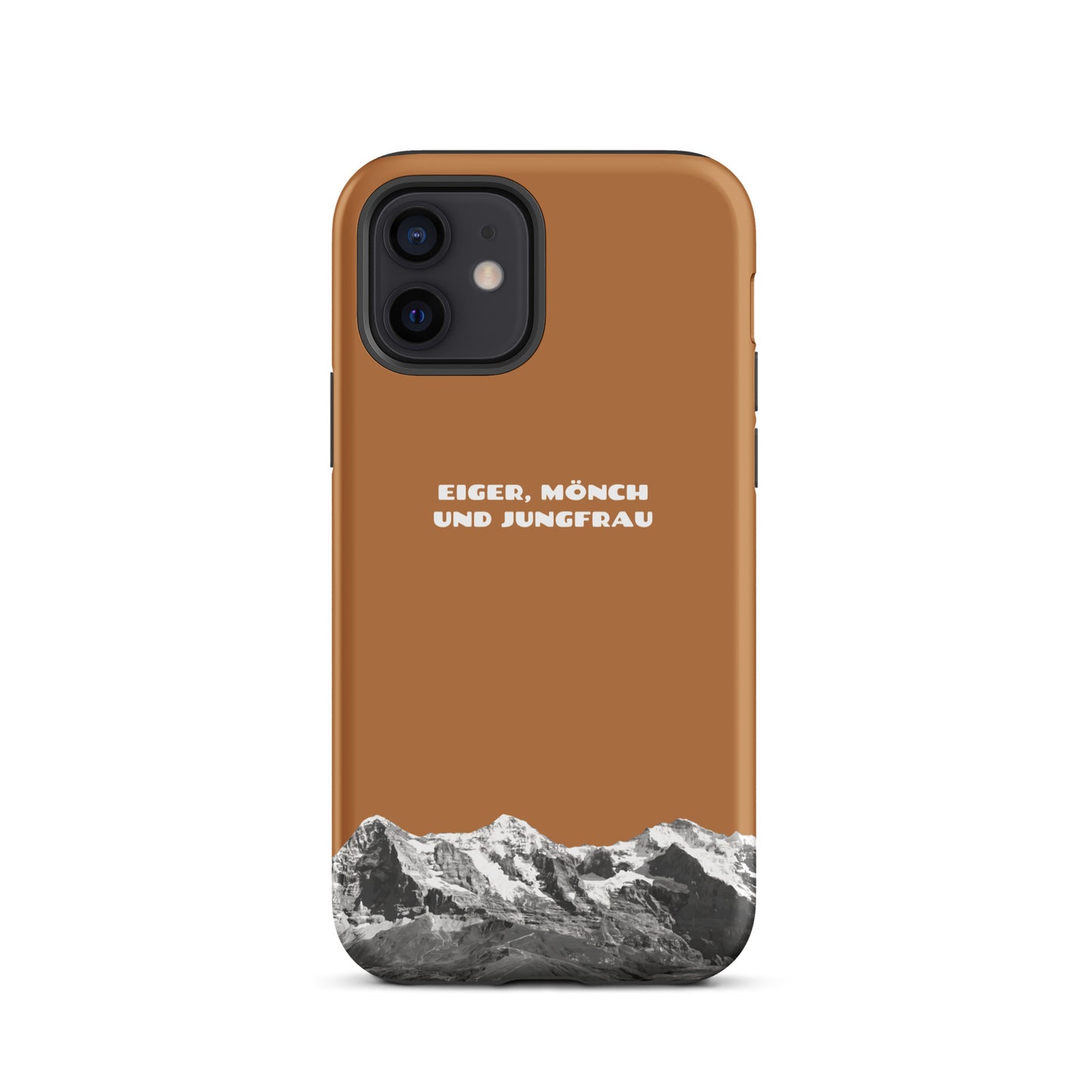 iPhone Case - Eiger, Mönch und Jungfrau - Kupfer: Hard Case für Apple iPhone mit Bergpanorama aus dem Berner Oberland in den Schweizer Alpen