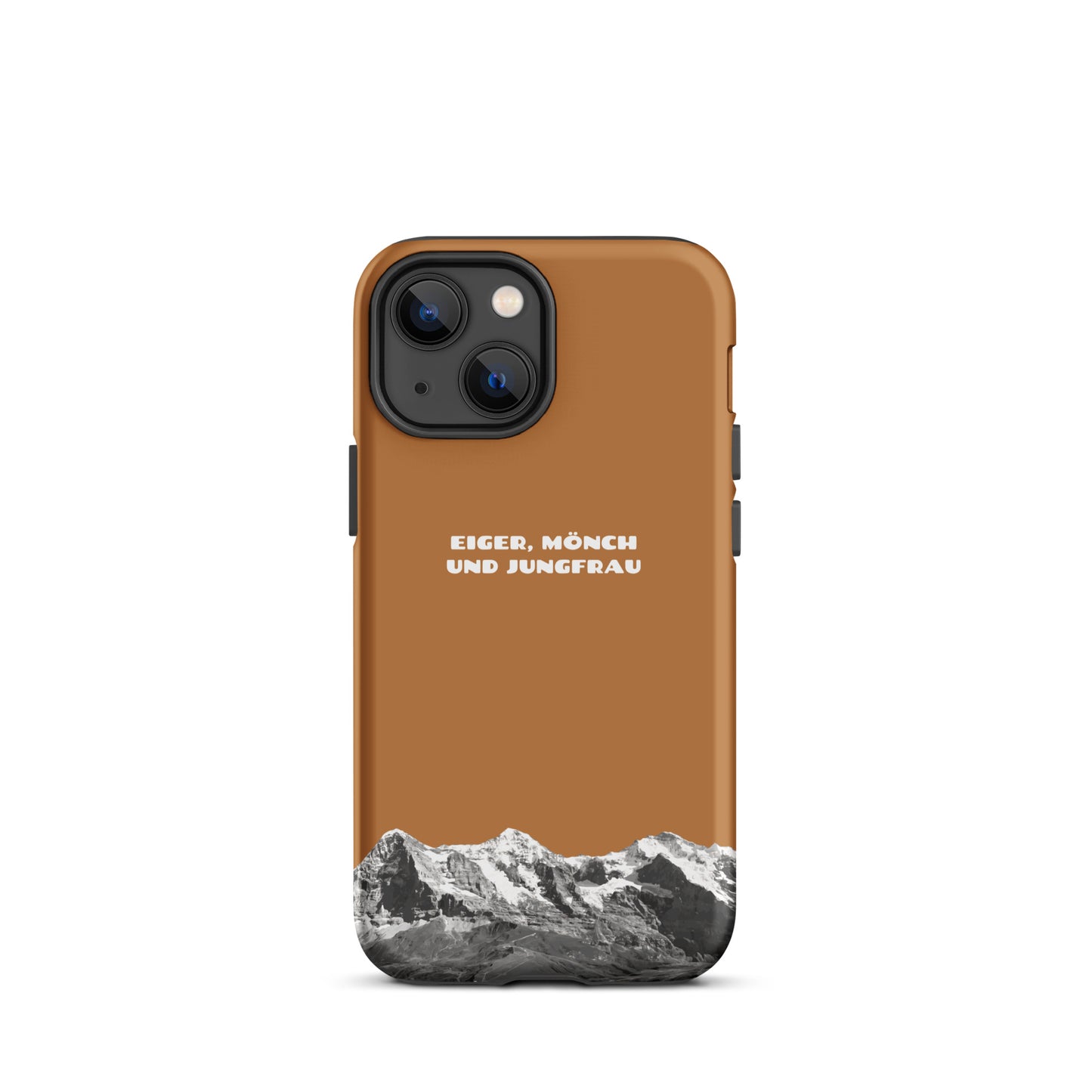 iPhone Case - Eiger, Mönch und Jungfrau - Kupfer: Hard Case für Apple iPhone mit Bergpanorama aus dem Berner Oberland in den Schweizer Alpen