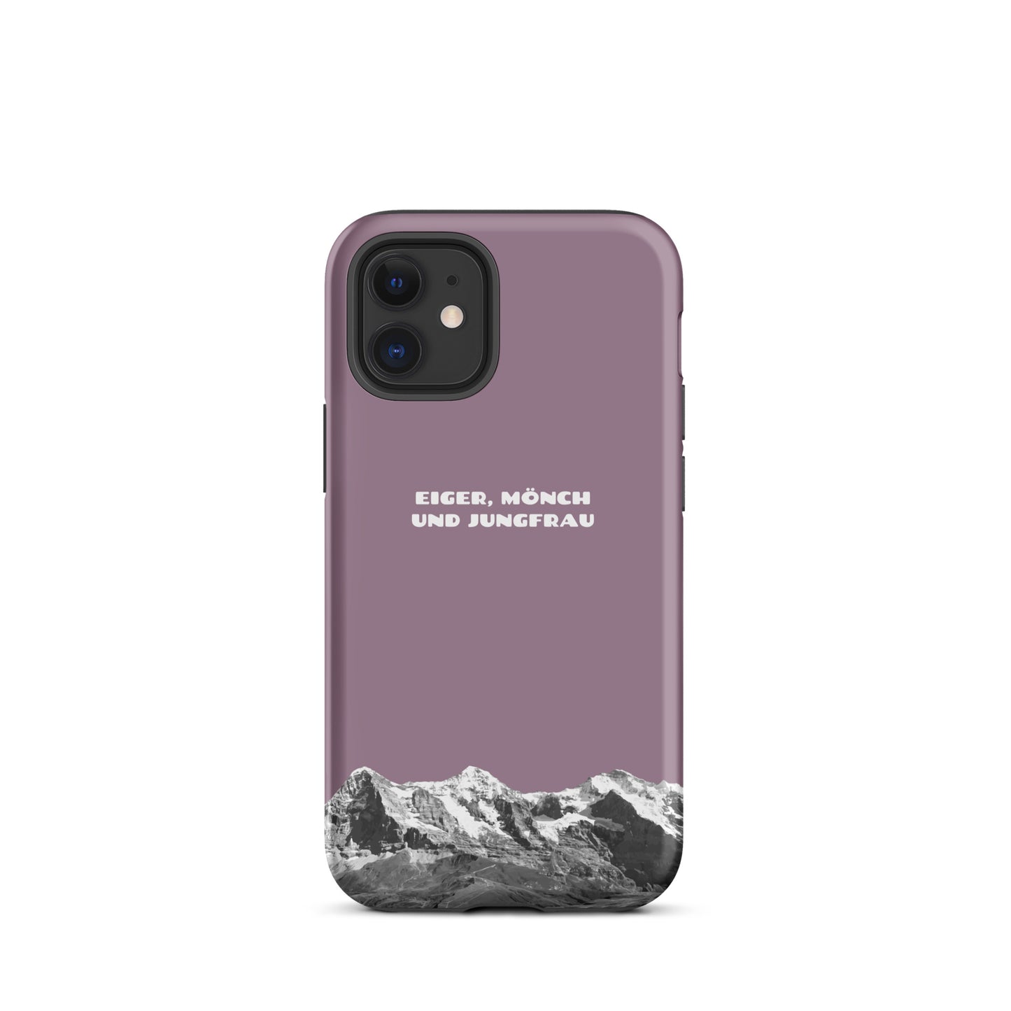 iPhone Case - Eiger, Mönch und Jungfrau - Pastellviolett: Hard Case für Apple iPhone mit Bergpanorama aus dem Berner Oberland in den Schweizer Alpen
