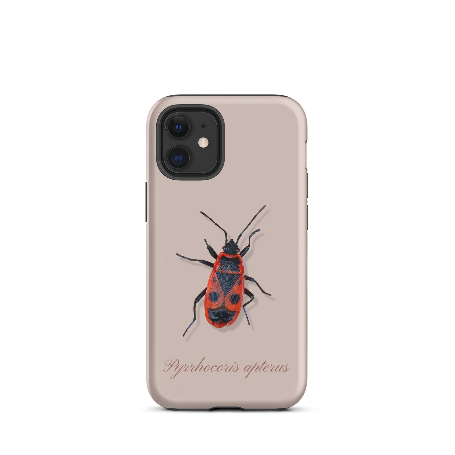 Rosa iPhone-Hülle mit Feuerwanzen-Motiv aus robustem Material, passend für Apple iPhone