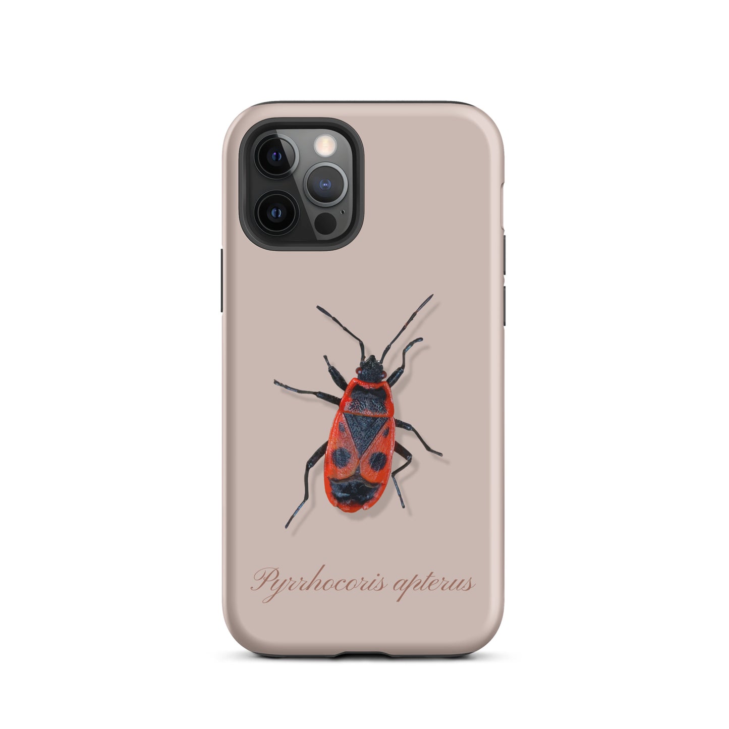 Rosa iPhone Hülle mit Feuerwanzen-Design, Schutzhülle aus Silikon für Apple iPhone