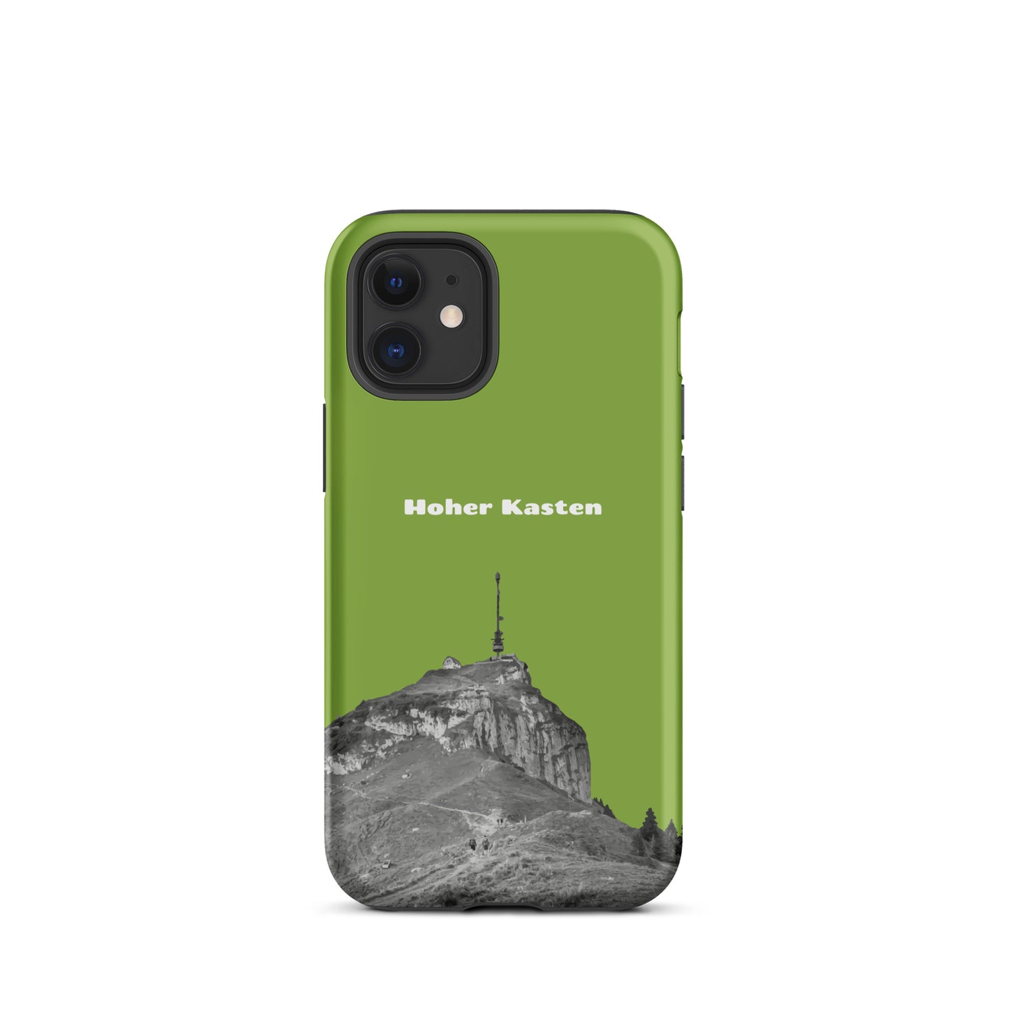 iPhone Case - Hoher Kasten - Gelbgrün: Eine robuste Schutzhülle in attraktivem Design mit dem Gipfel des Hohen Kasten im Alpstein.