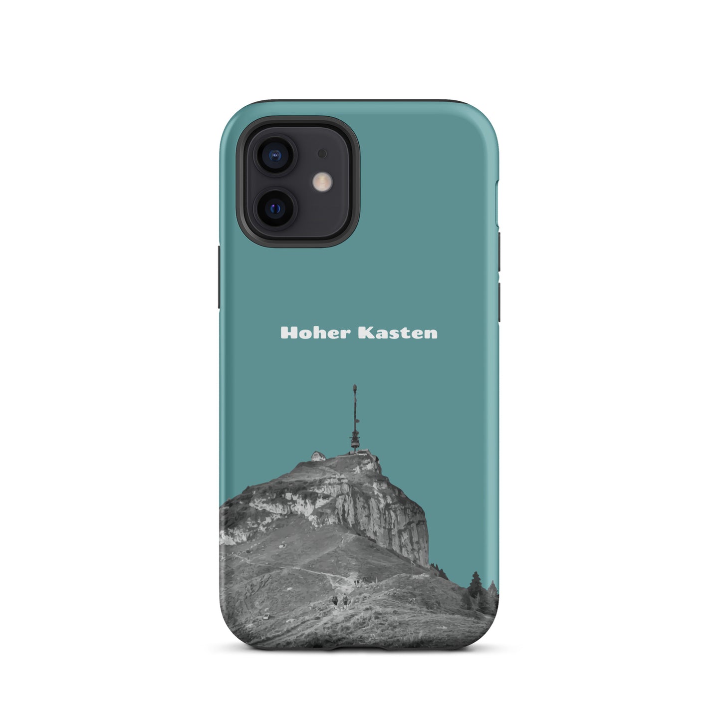 iPhone Case - Hoher Kasten - Kadettenblau: Eine robuste Schutzhülle in attraktivem Design mit dem Gipfel des Hohen Kasten im Alpstein.