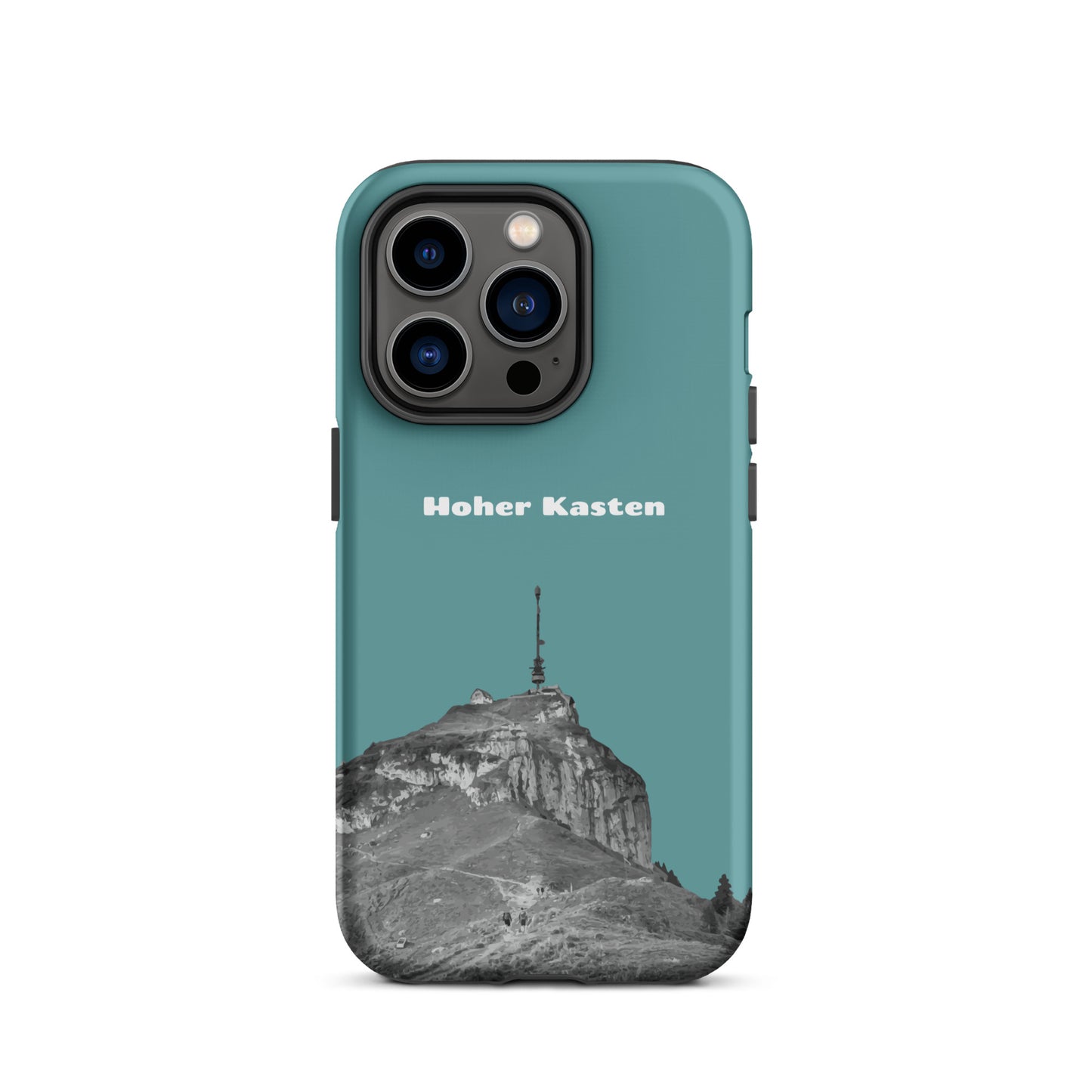 iPhone Case - Hoher Kasten - Kadettenblau: Eine robuste Schutzhülle in attraktivem Design mit dem Gipfel des Hohen Kasten im Alpstein.