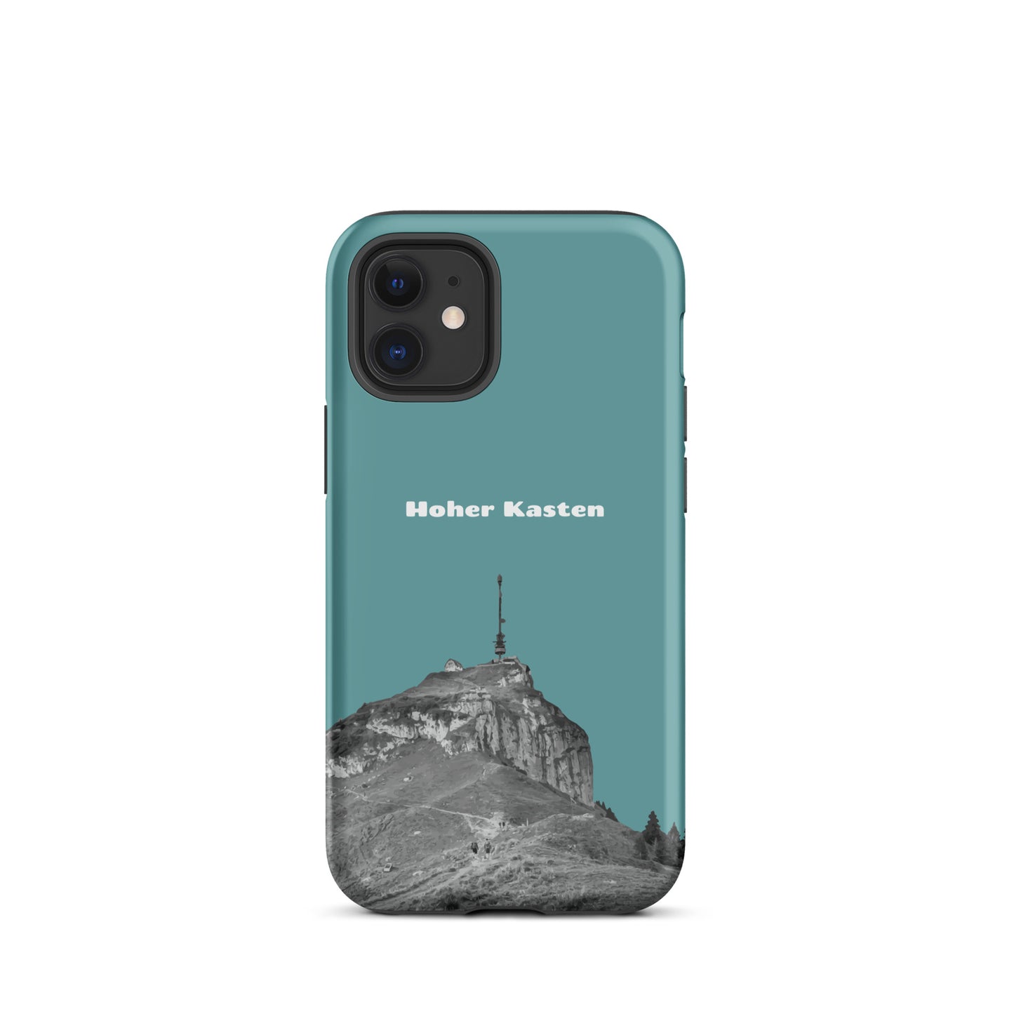 iPhone Case - Hoher Kasten - Kadettenblau: Eine robuste Schutzhülle in attraktivem Design mit dem Gipfel des Hohen Kasten im Alpstein.