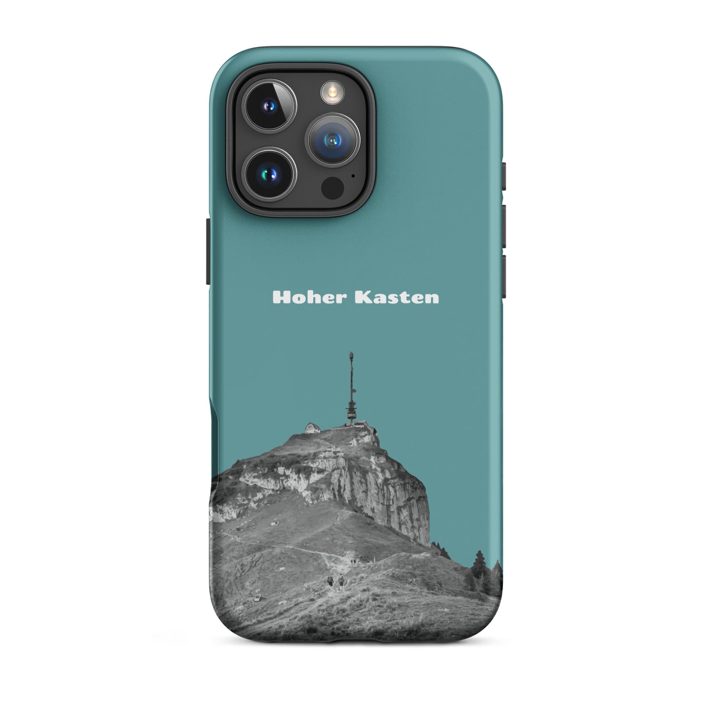 iPhone Case - Hoher Kasten - Kadettenblau: Eine robuste Schutzhülle in attraktivem Design mit dem Gipfel des Hohen Kasten im Alpstein.