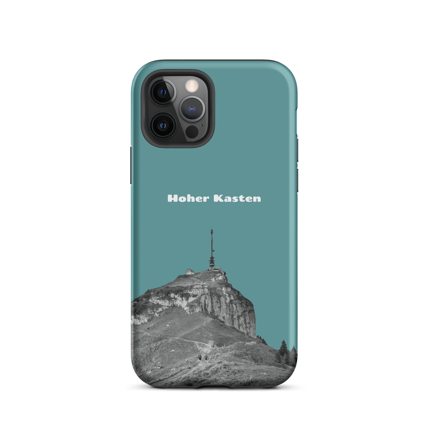 iPhone Case - Hoher Kasten - Kadettenblau: Eine robuste Schutzhülle in attraktivem Design mit dem Gipfel des Hohen Kasten im Alpstein.
