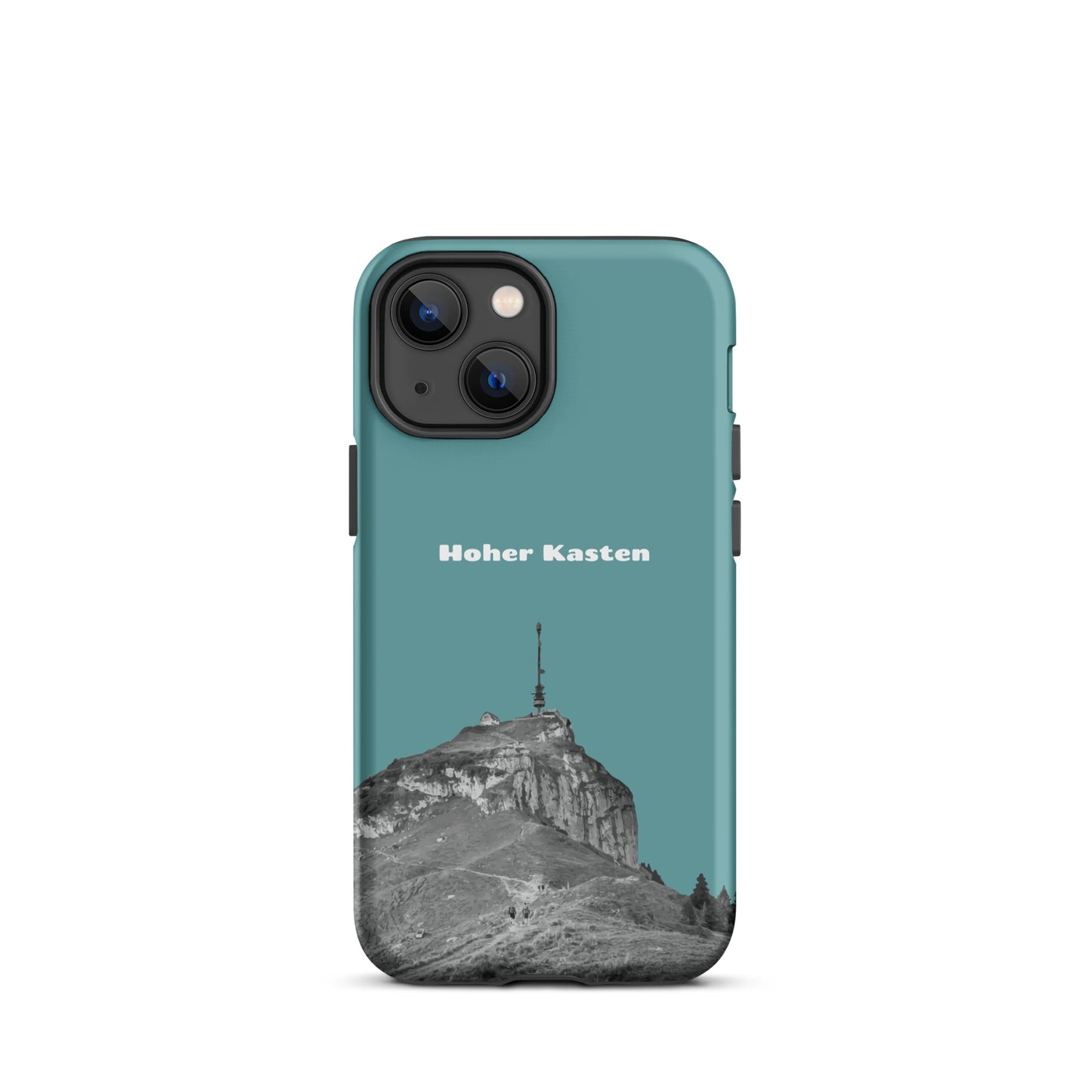 iPhone Case - Hoher Kasten - Kadettenblau: Eine robuste Schutzhülle in attraktivem Design mit dem Gipfel des Hohen Kasten im Alpstein.