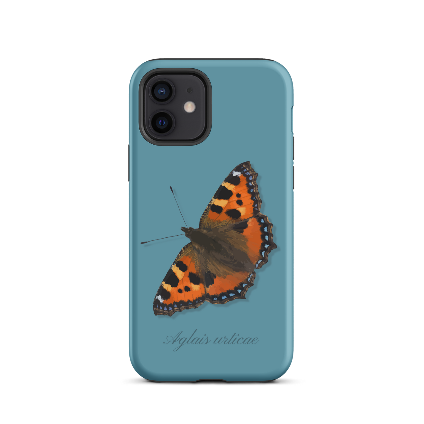 iPhone Case mit Fuchs Design in Gletscherwasserblau, Seitenansicht