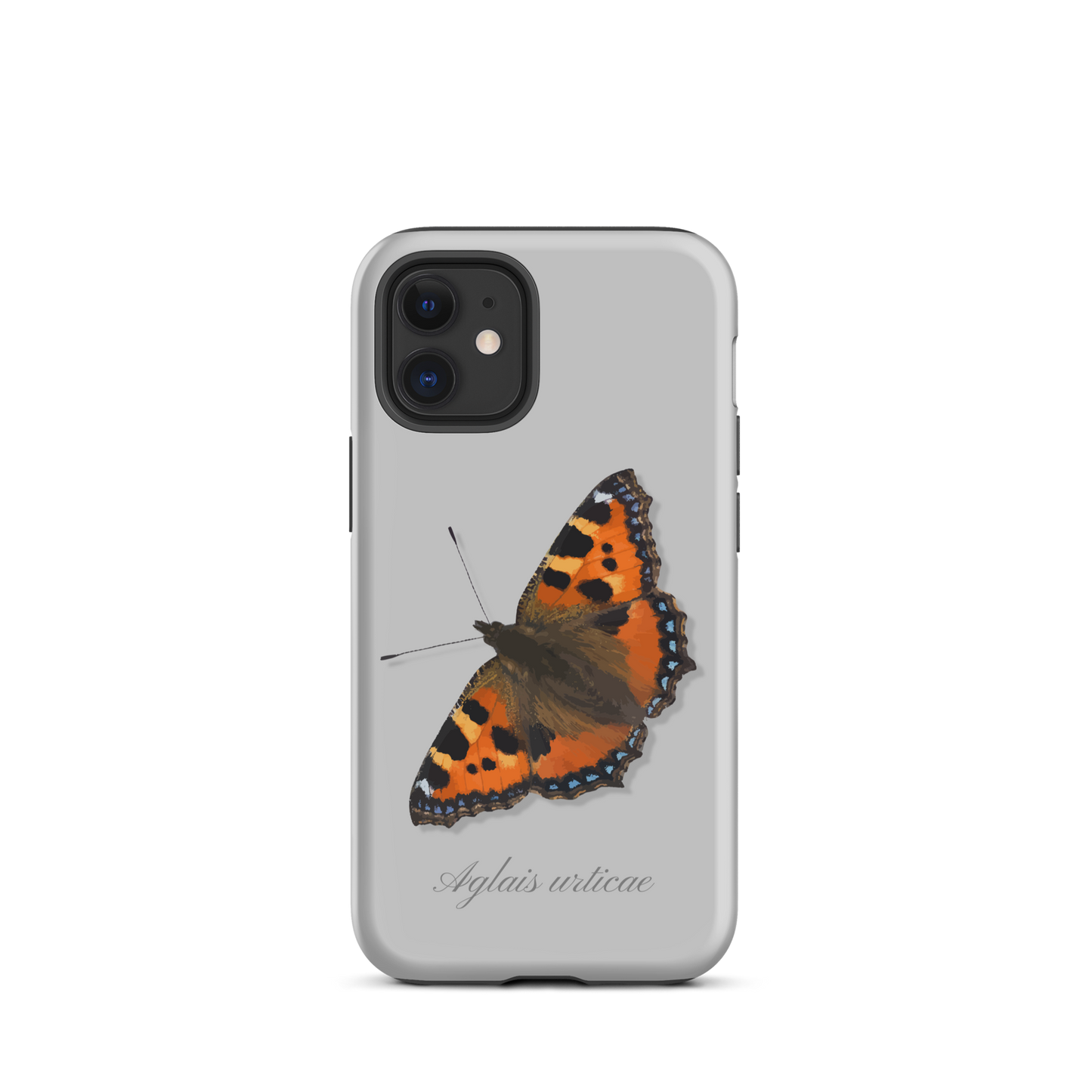 Graues iPhone Case mit Fuchsdesign aus Silikon.
