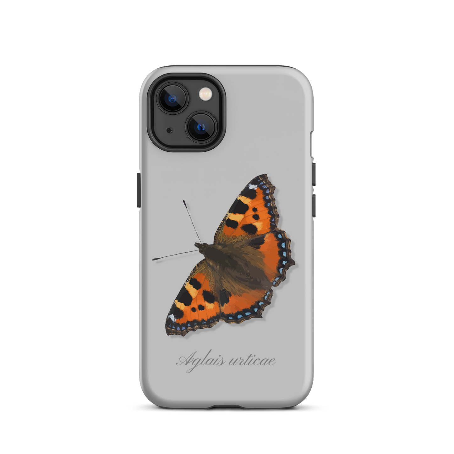 Graue iPhone-Hülle mit Fuchsdesign, schützende Silikonhülle für iPhone