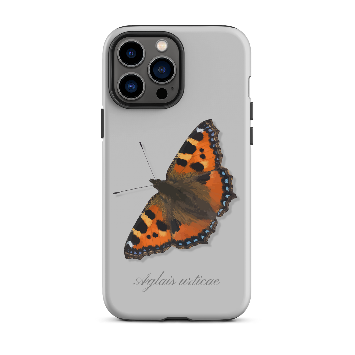 iPhone Handyhülle in Grau mit Fuchs-Motiv, Seitenansicht