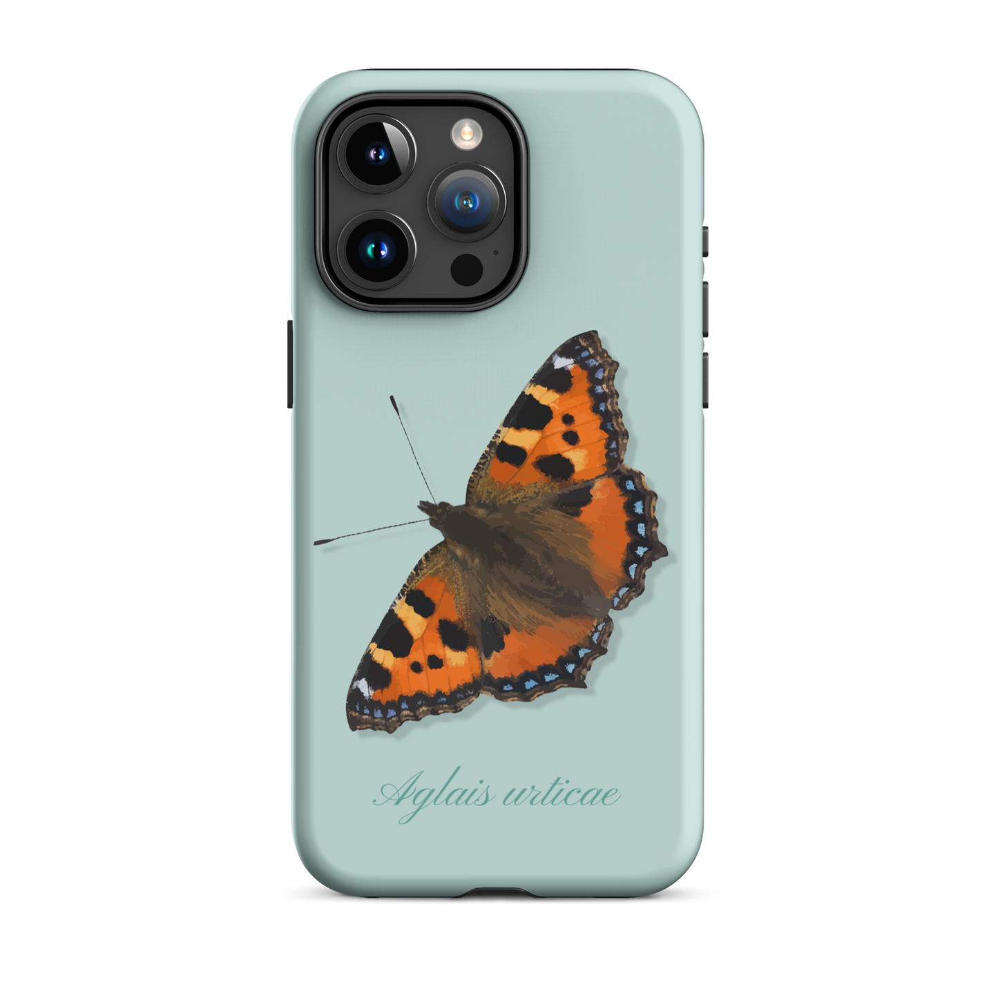 iPhone Handyhülle mit Fuchs-Motiv in Hellblau, Seitenansicht