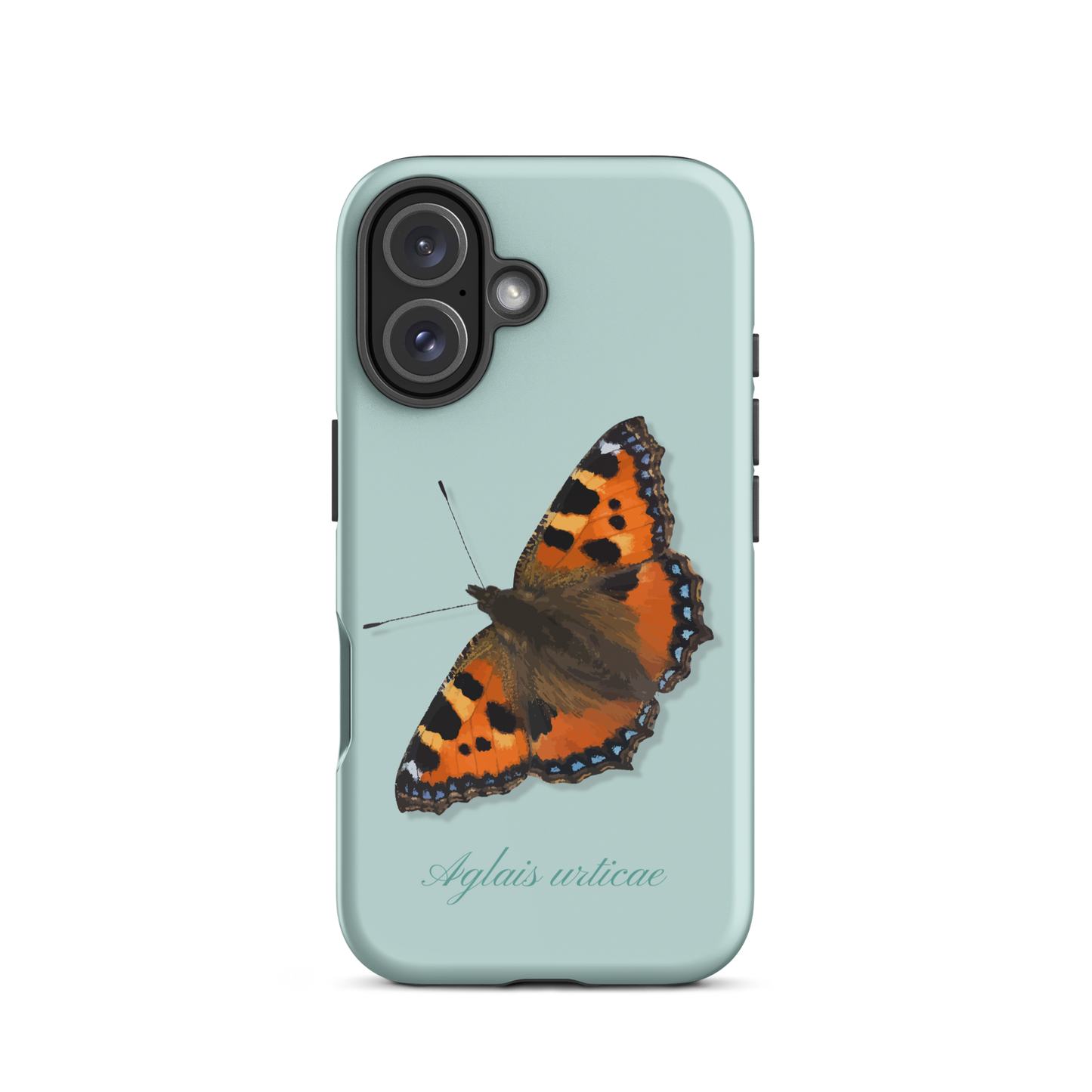 iPhone Case mit kleinem Fuchs Design in Hellblau, Schutzhülle mit niedlichem Tiermotiv.