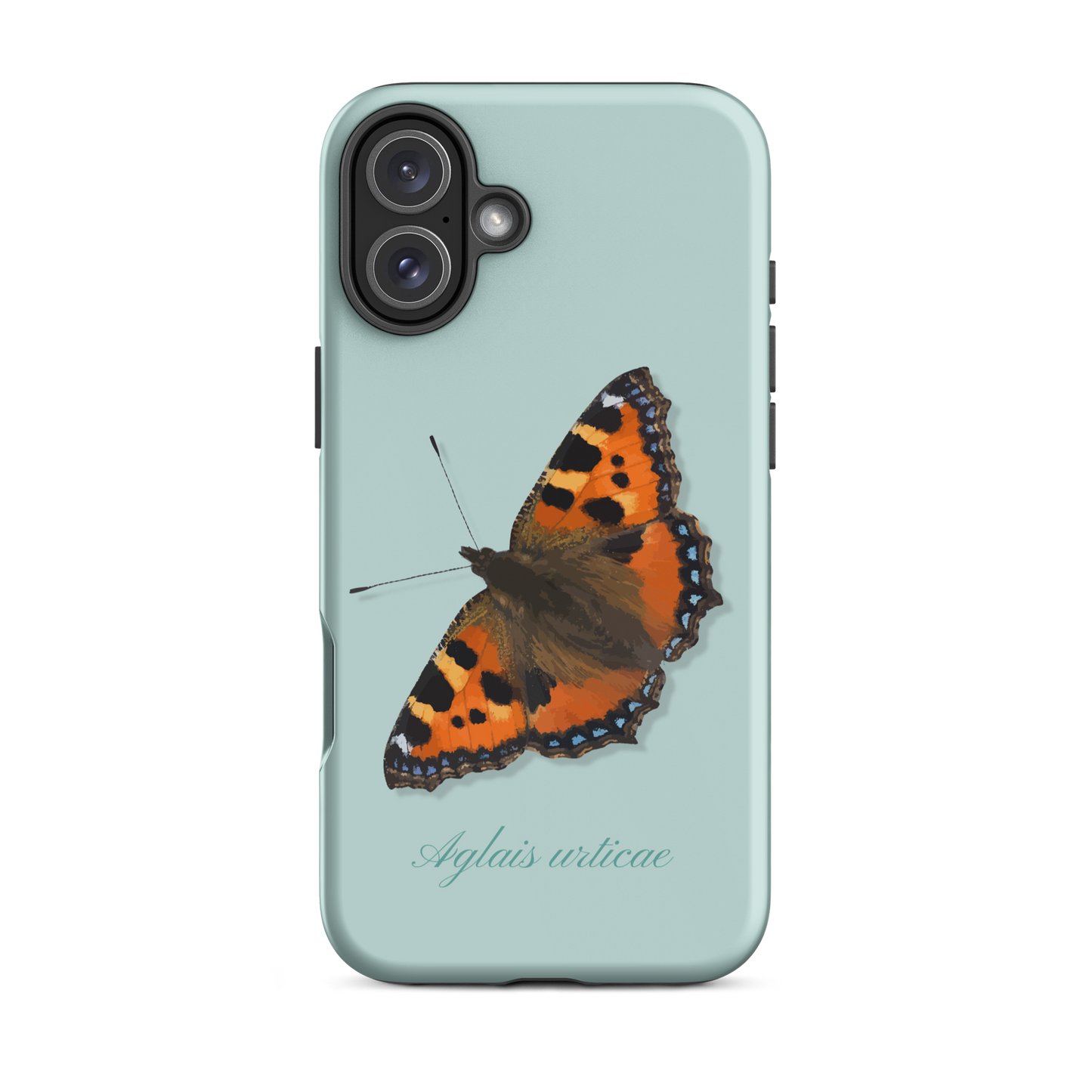 iPhone-Hülle mit Fuchs-Design in Hellblau, Seitenansicht