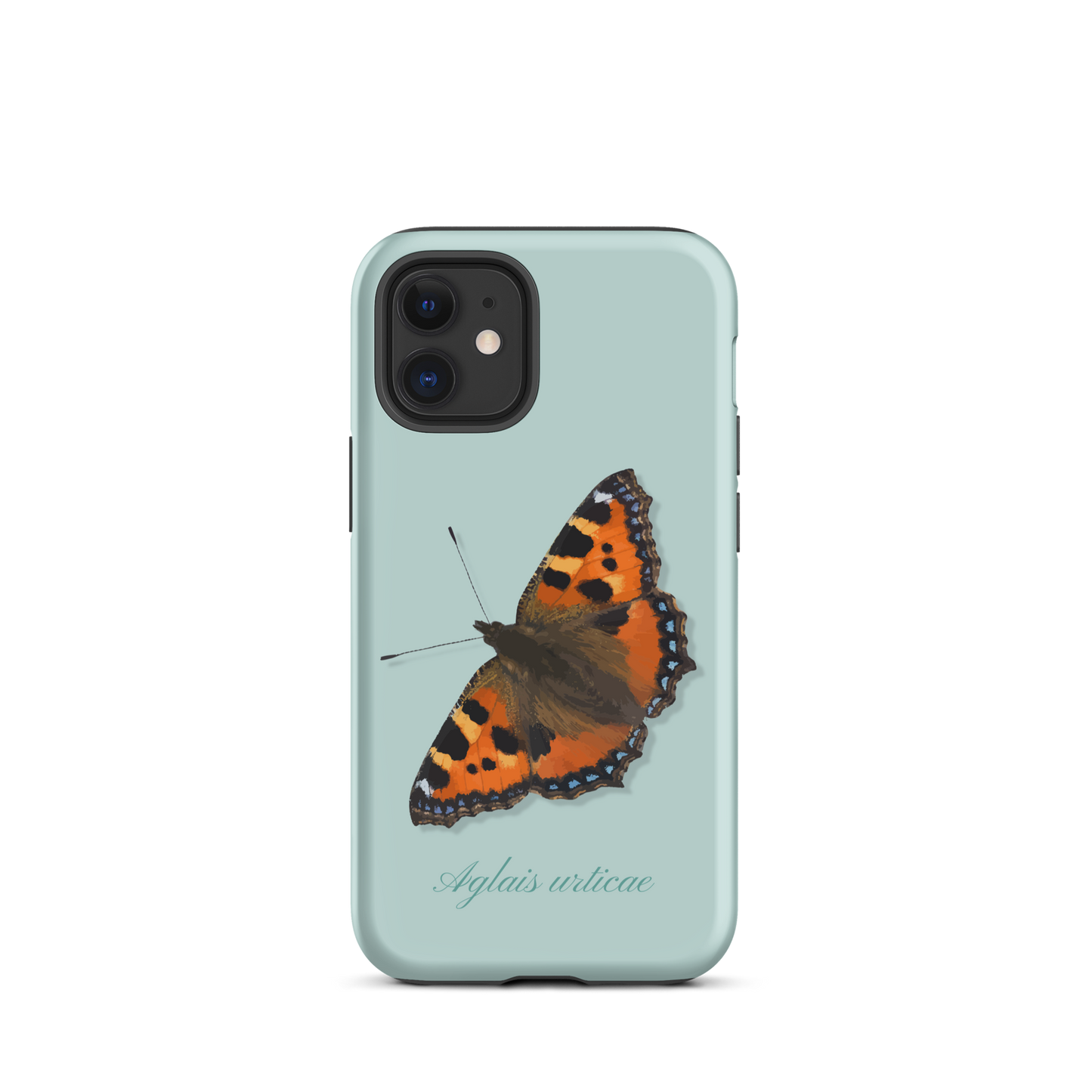 iPhone Case mit Fuchs Motiv in Hellblau, Seitenansicht