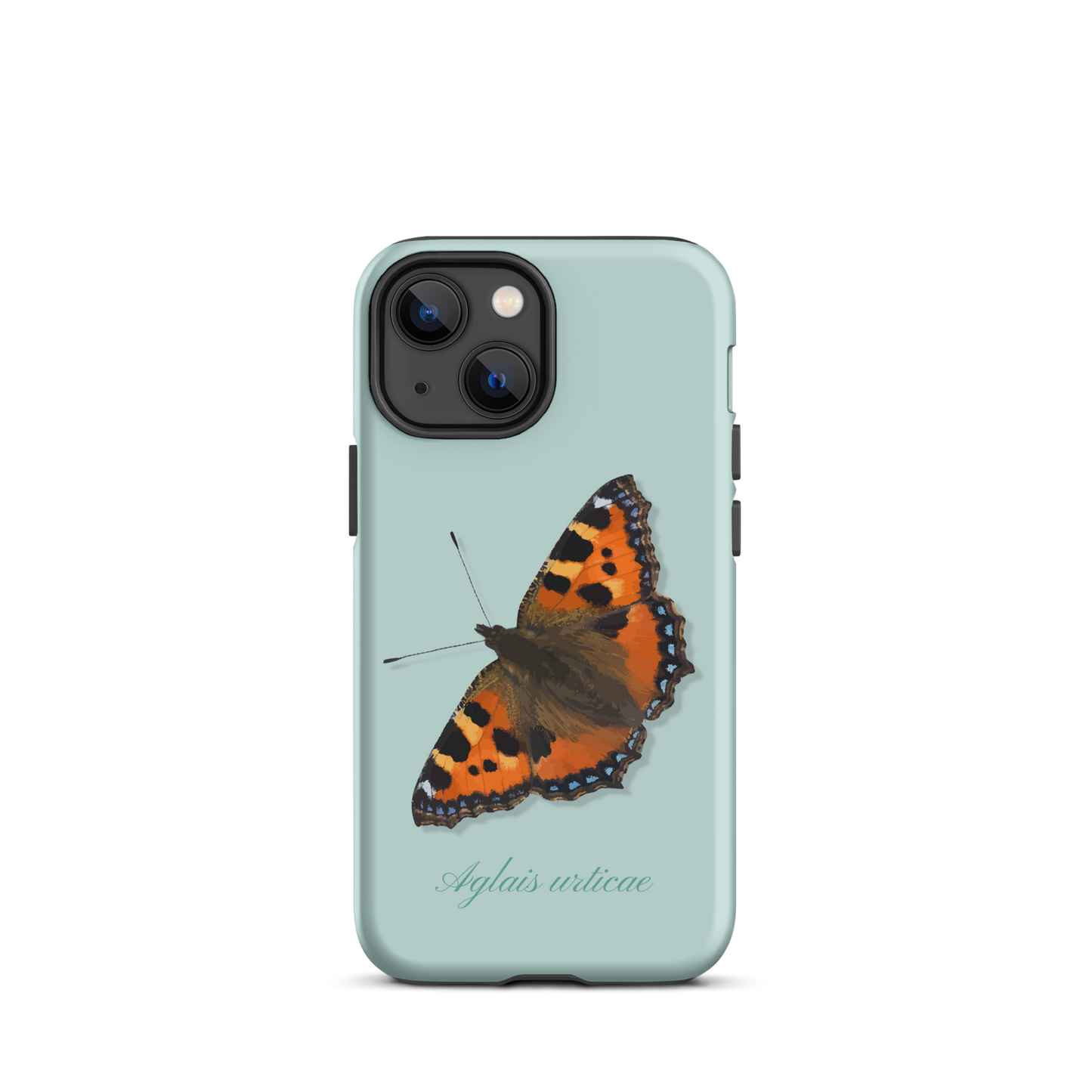 iPhone Handyhülle mit kleinem Fuchs Design in Hellblau, Produkt-Mockup