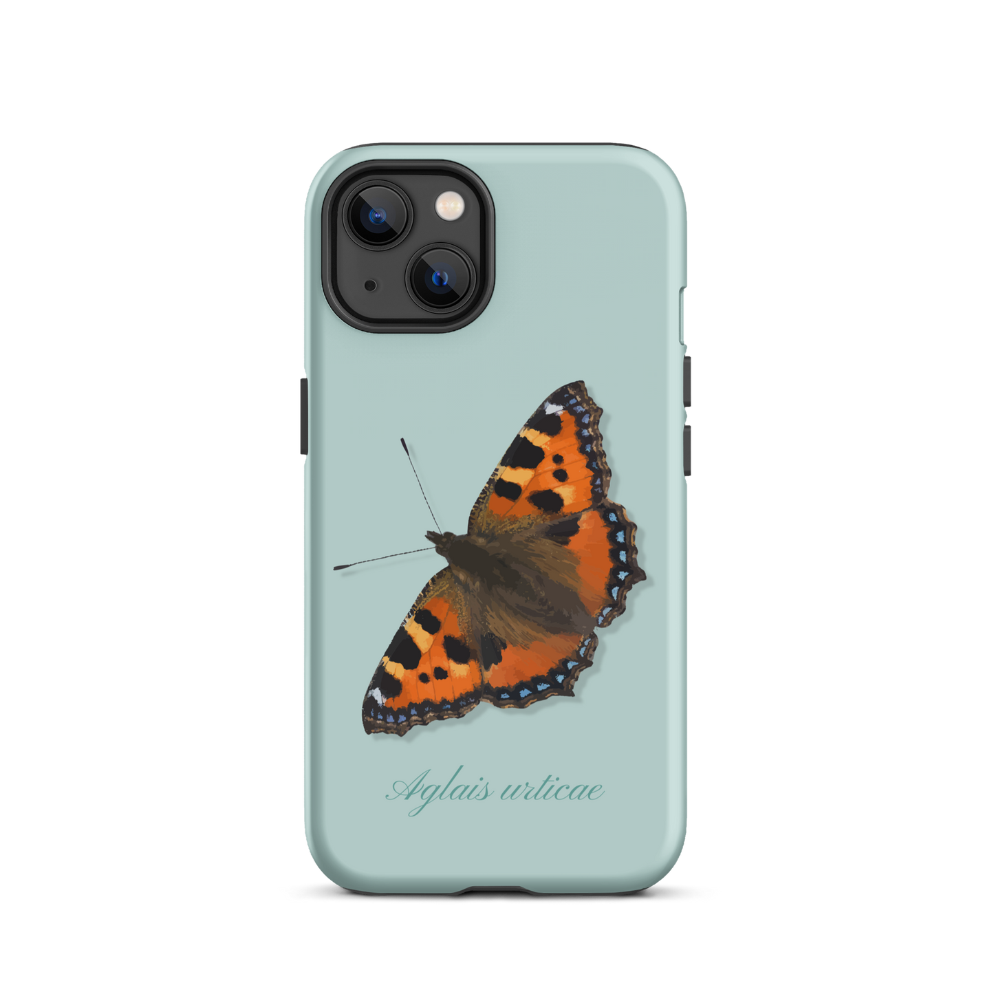 iPhone-Hülle in Hellblau mit Fuchs-Motiv, Seitenansicht