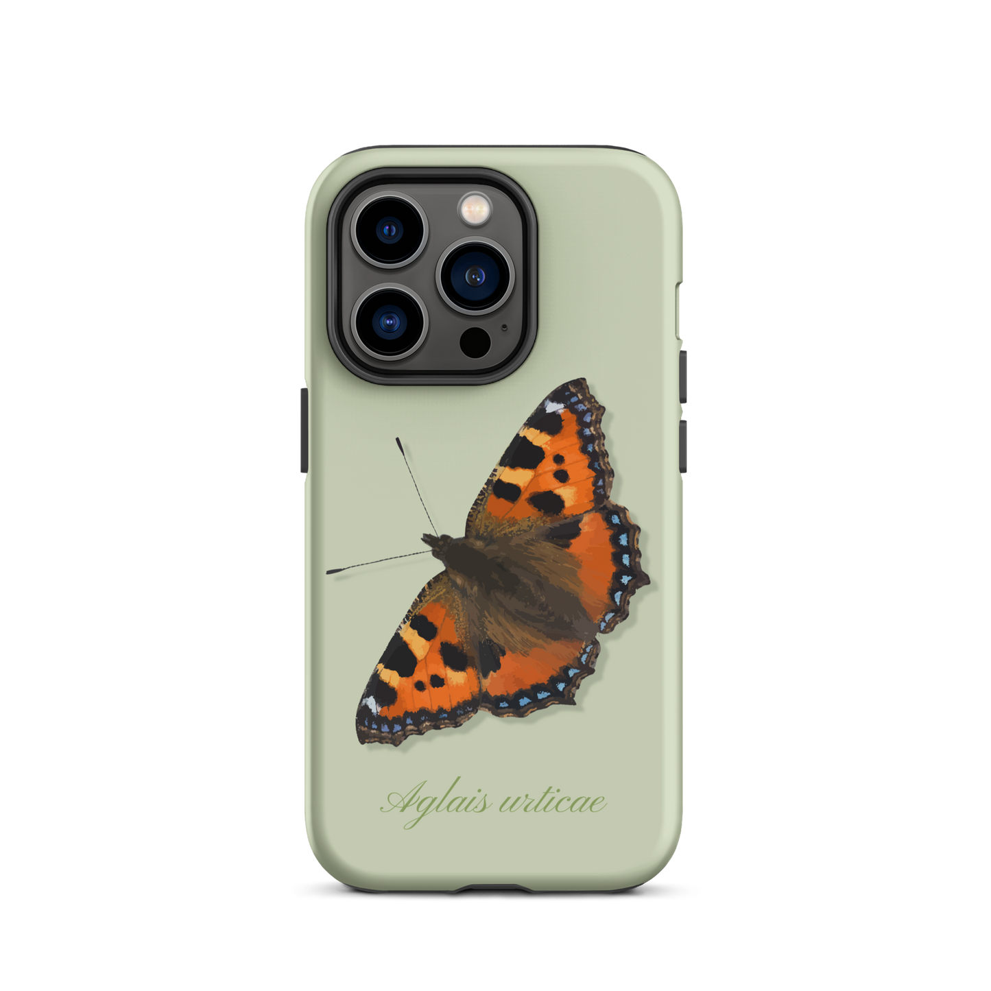 iPhone Handyhülle mit Fuchs-Motiv in Hellgrün, seitliche Ansicht