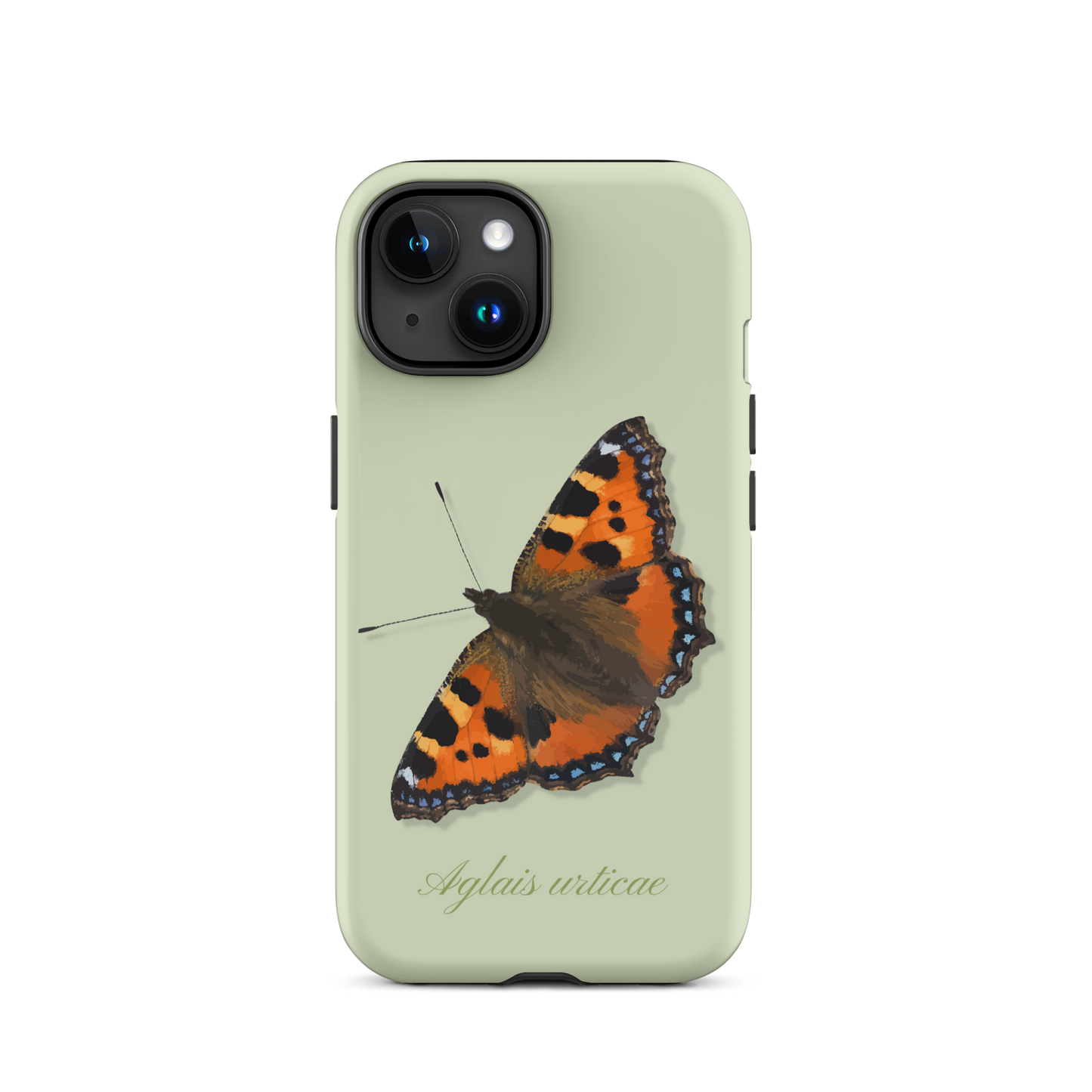 iPhone Case mit Fuchs-Motiv in Hellgrün, Seitenansicht