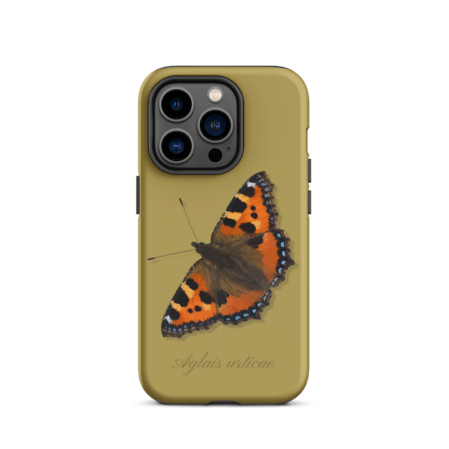 iPhone Case mit Fuchs-Motiv in Ockergelb, Seitenansicht