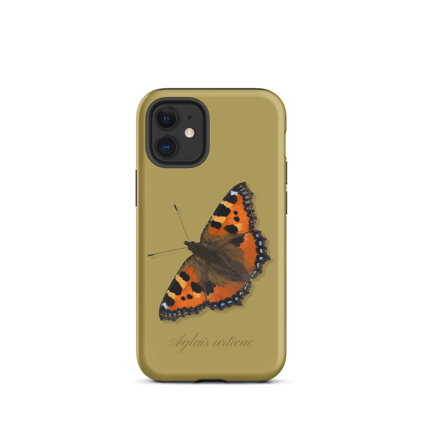 iPhone Case mit Fuchs-Motiv in Ockergelb, Seitenansicht