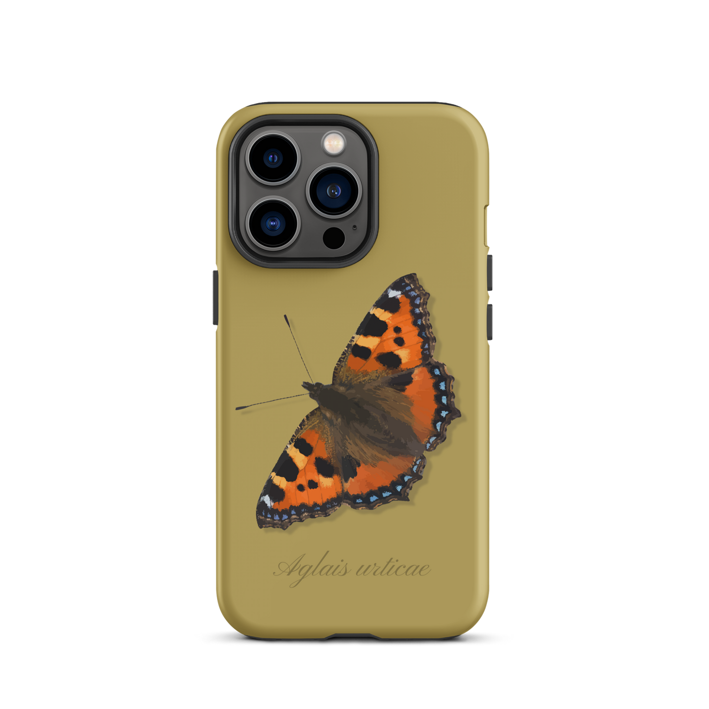iPhone-Hülle mit Fuchsdesign in Ockergelb, Seitenansicht, schützende Handyhülle mit Tiermotiv