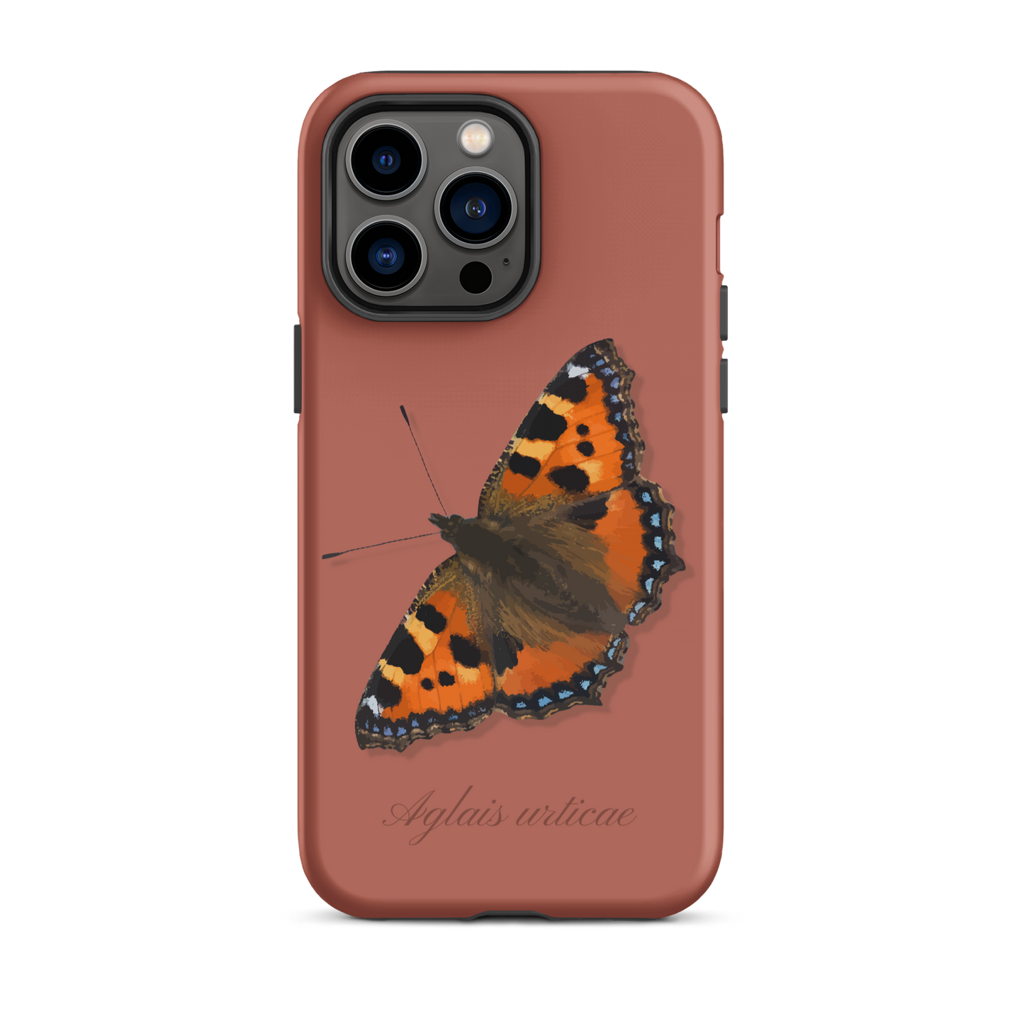 iPhone Case mit Fuchs-Motiv in Ziegelrot, seitliche Ansicht