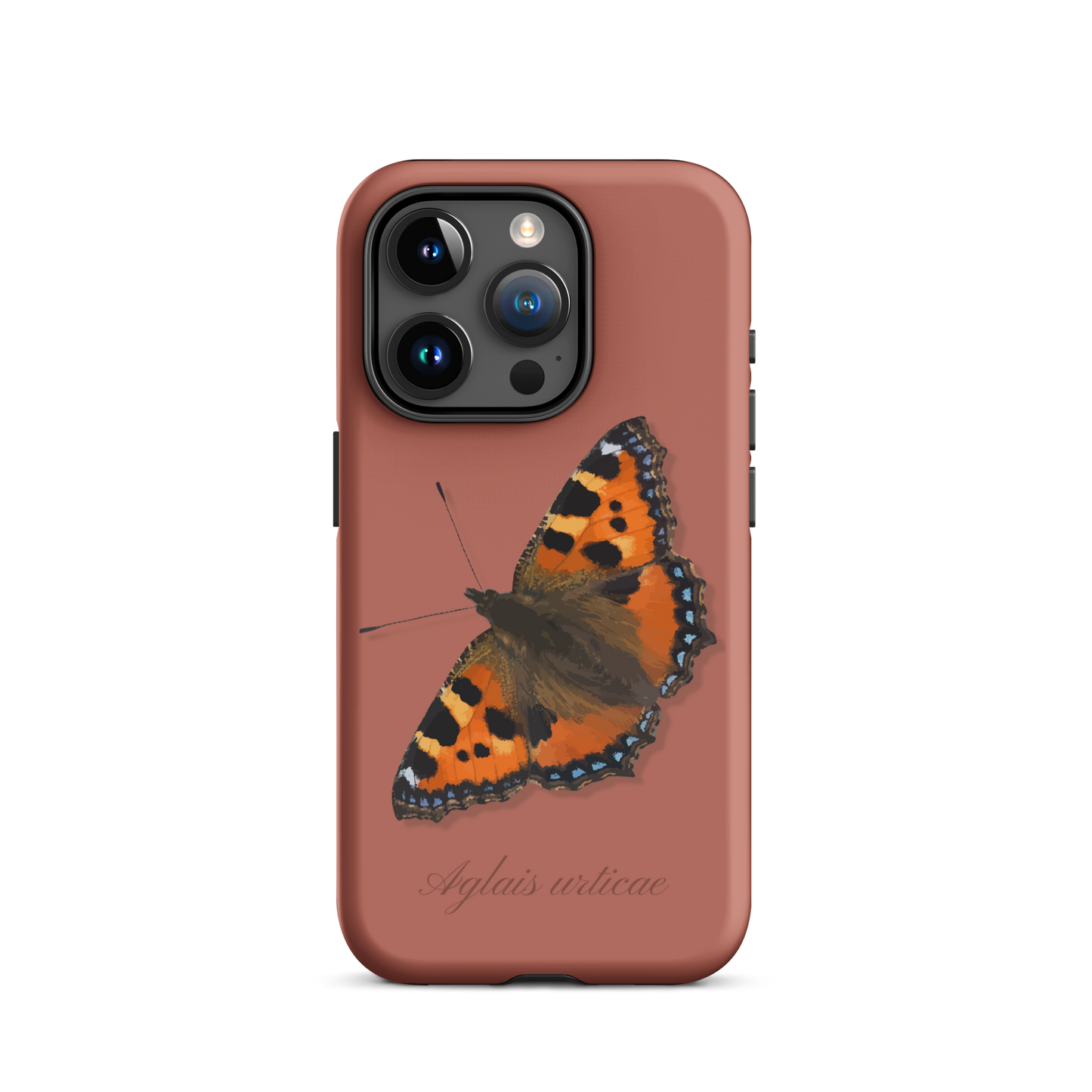 Ziegelrotes iPhone Case mit kleinem Fuchs Design, Seitenansicht