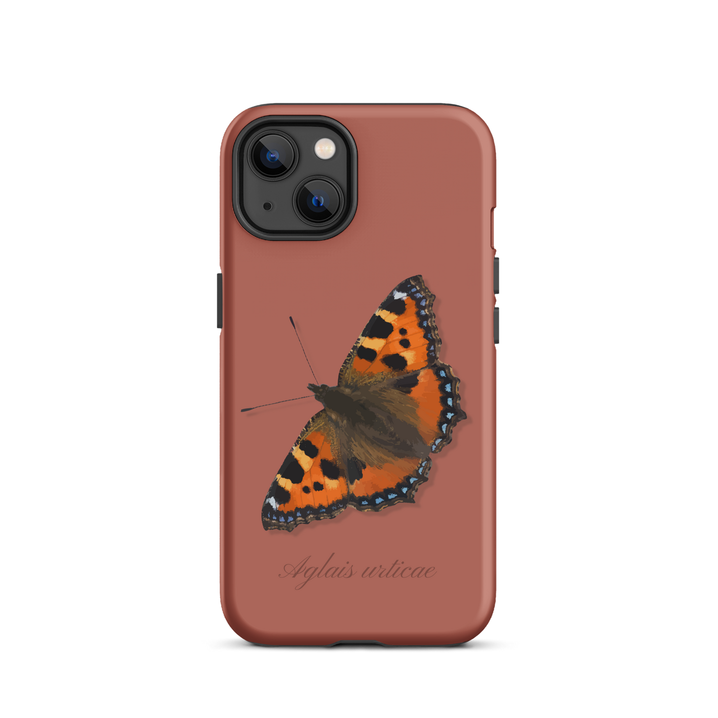 iPhone Case mit Fuchs-Motiv in Ziegelrot, seitliche Ansicht