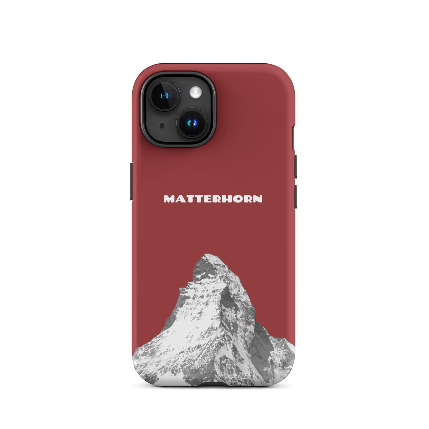 Rote iPhone-Hülle mit Matterhorn-Motiv, Hard Case für Apple iPhone, Schutzhülle mit Alpenmotiv