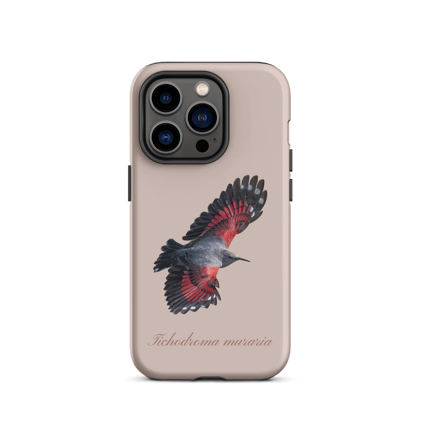 Rosa iPhone Hülle mit Mauerläufer-Design, Schutzhülle aus Silikon für Apple iPhone