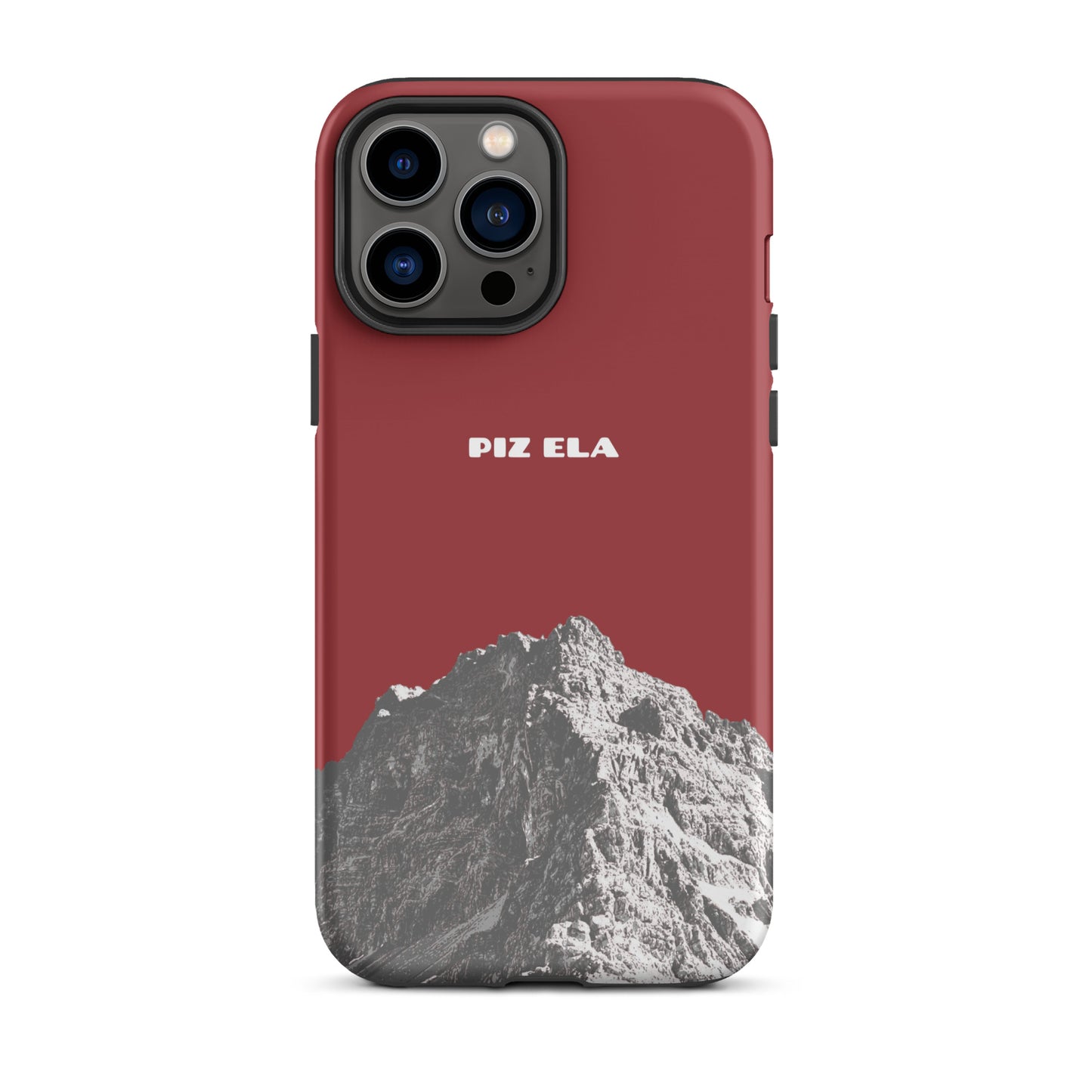 Hülle für das iPhone 13 Pro Max von Apple in der Farbe Rot, dass den Piz Ela in Graubünden zeigt.