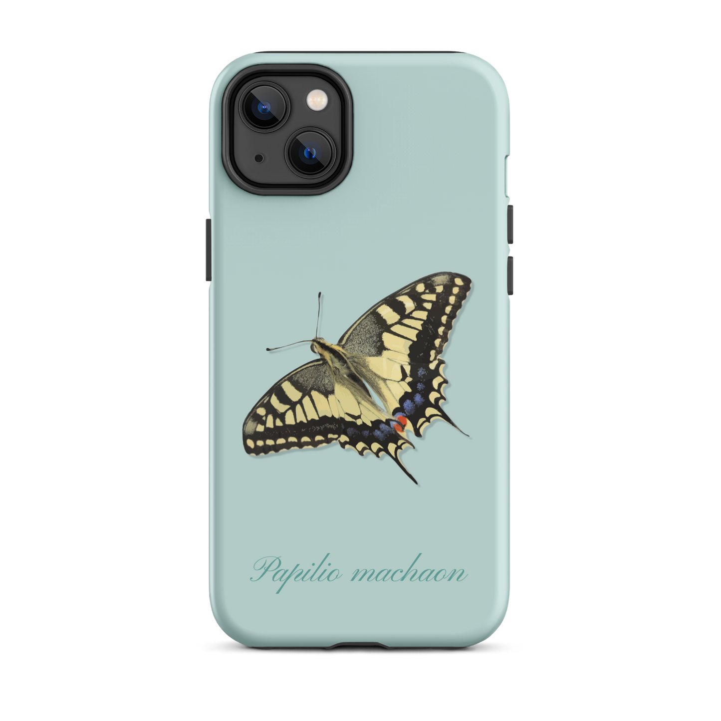 iPhone Hülle im Schwalbenschwanz Design in Hellblau