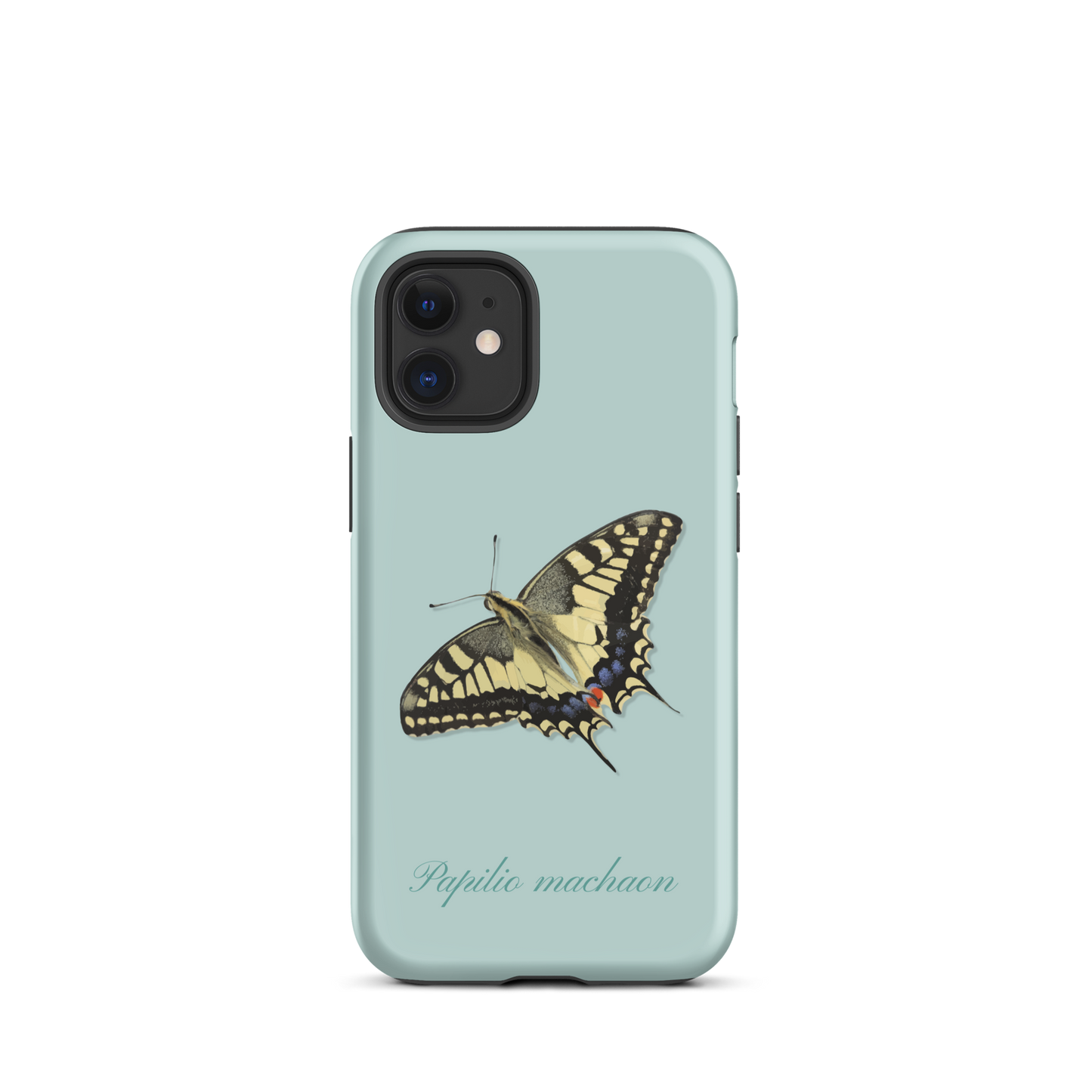 iPhone Hülle im Schwalbenschwanz Design in Hellblau aus Silikon
