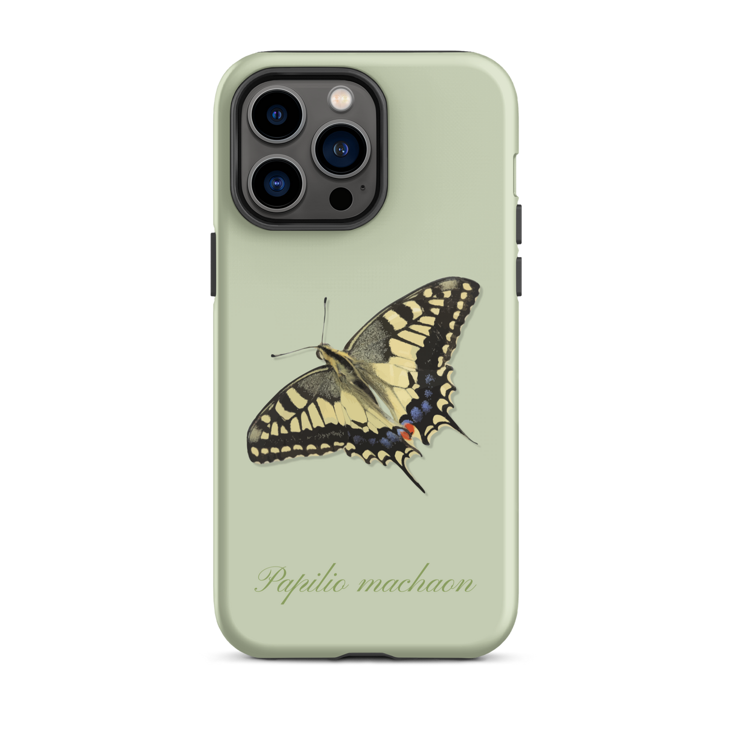 iPhone Hülle im Schwalbenschwanz Design in Hellgrün aus robustem Kunststoff