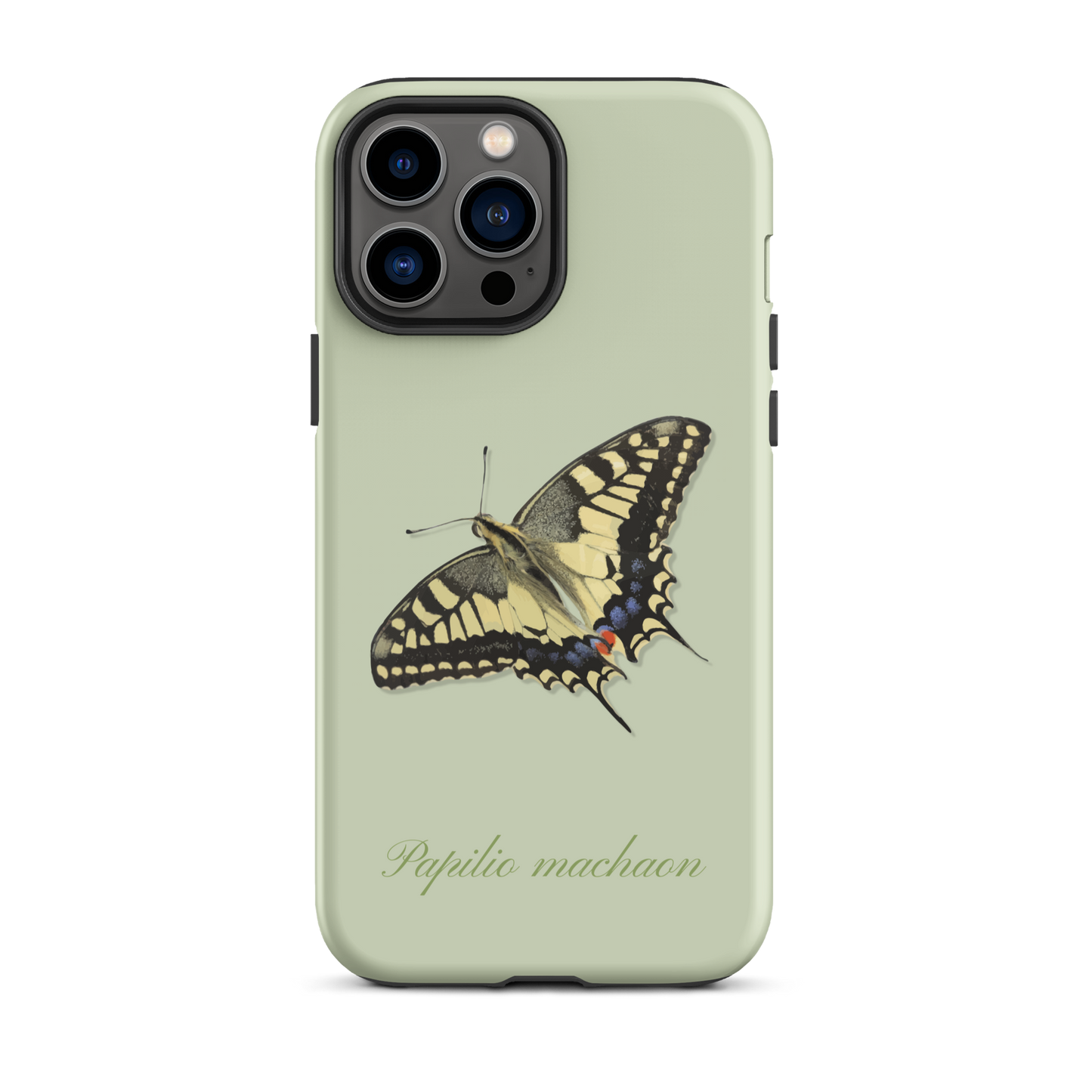 iPhone Handyhülle mit Schwalbenschwanzmuster in Hellgrün