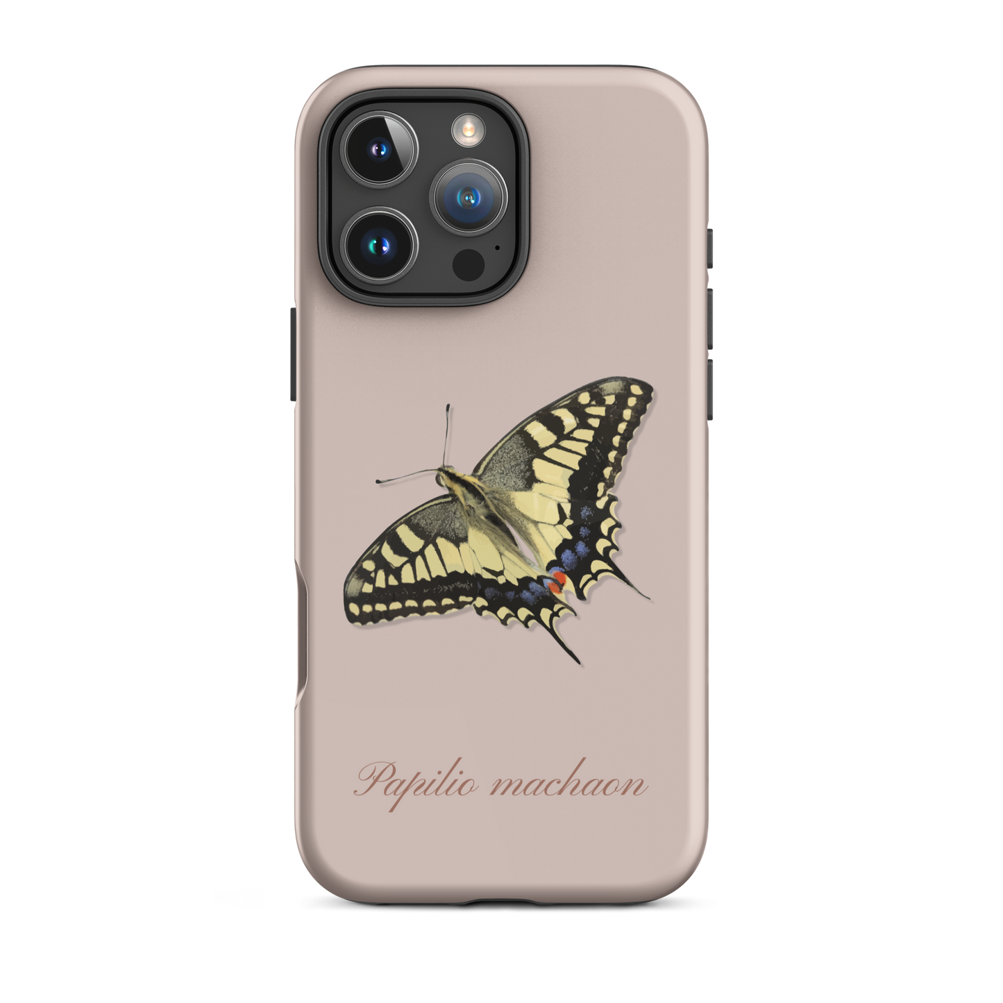 Rosa iPhone Hülle mit Schwalbenschwanz-Muster, schützende Silikonhülle für iPhone.