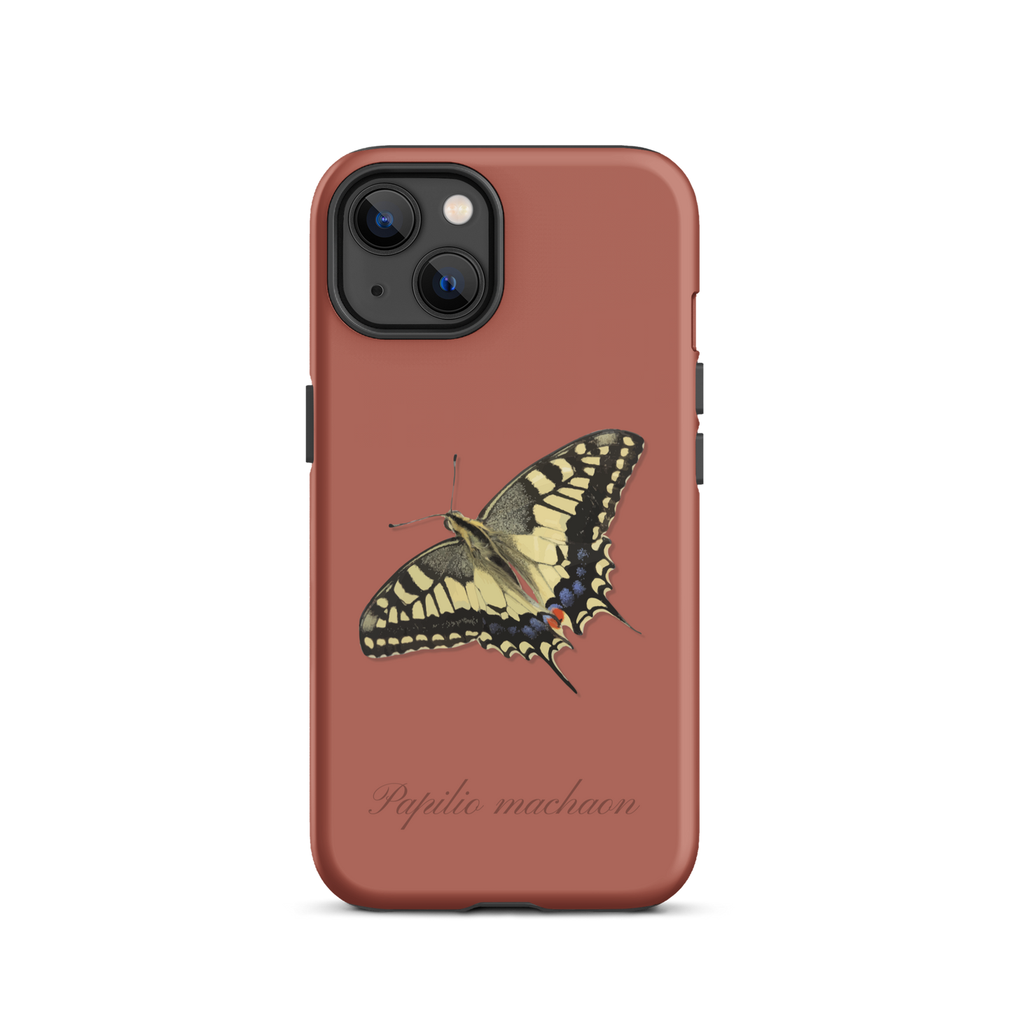 iPhone-Hülle mit Schwalbenschwanz-Muster in Ziegelrot, schützende Handyhülle mit einzigartigem Design